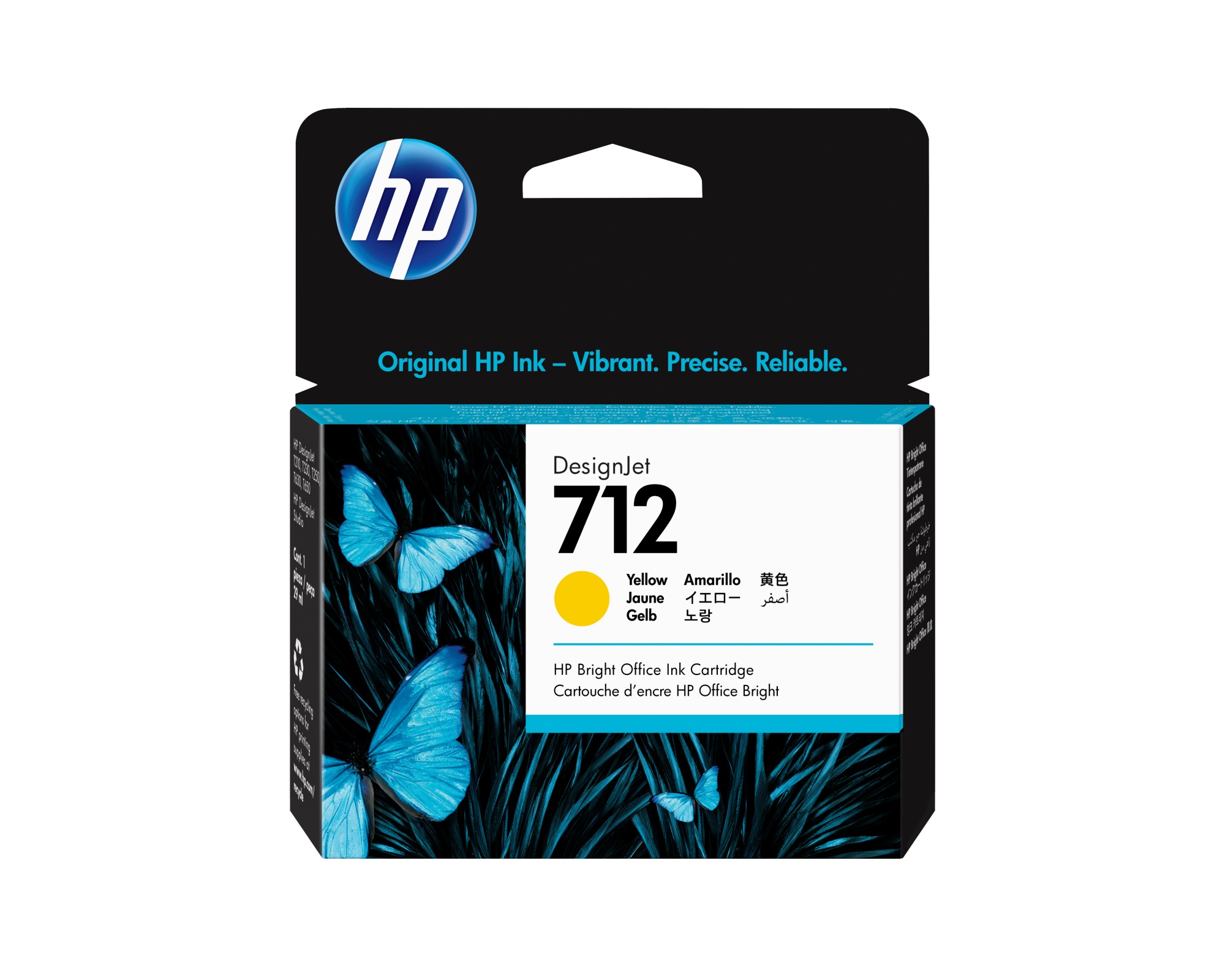 ORIGINALE HP Cartuccia inchiostro giallo 3ED69A 712 29ml