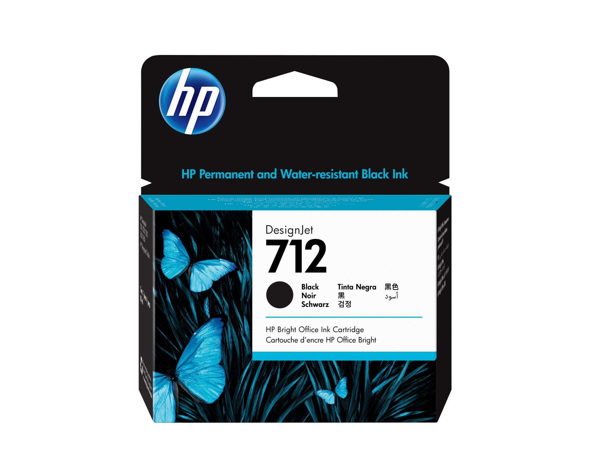 ORIGINALE HP Cartuccia inchiostro nero 3ED71A 712 80ml