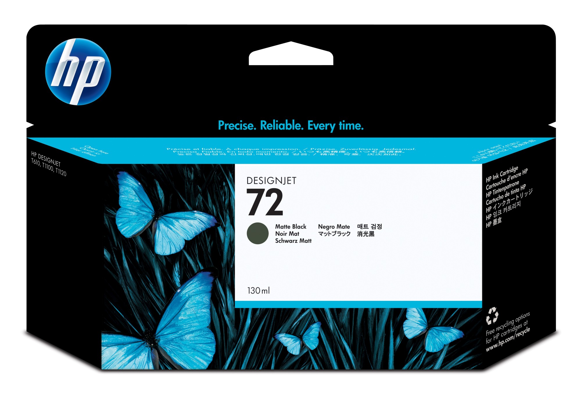 Originale HP Cartuccia inchiostro nero opaco 72 130 ml