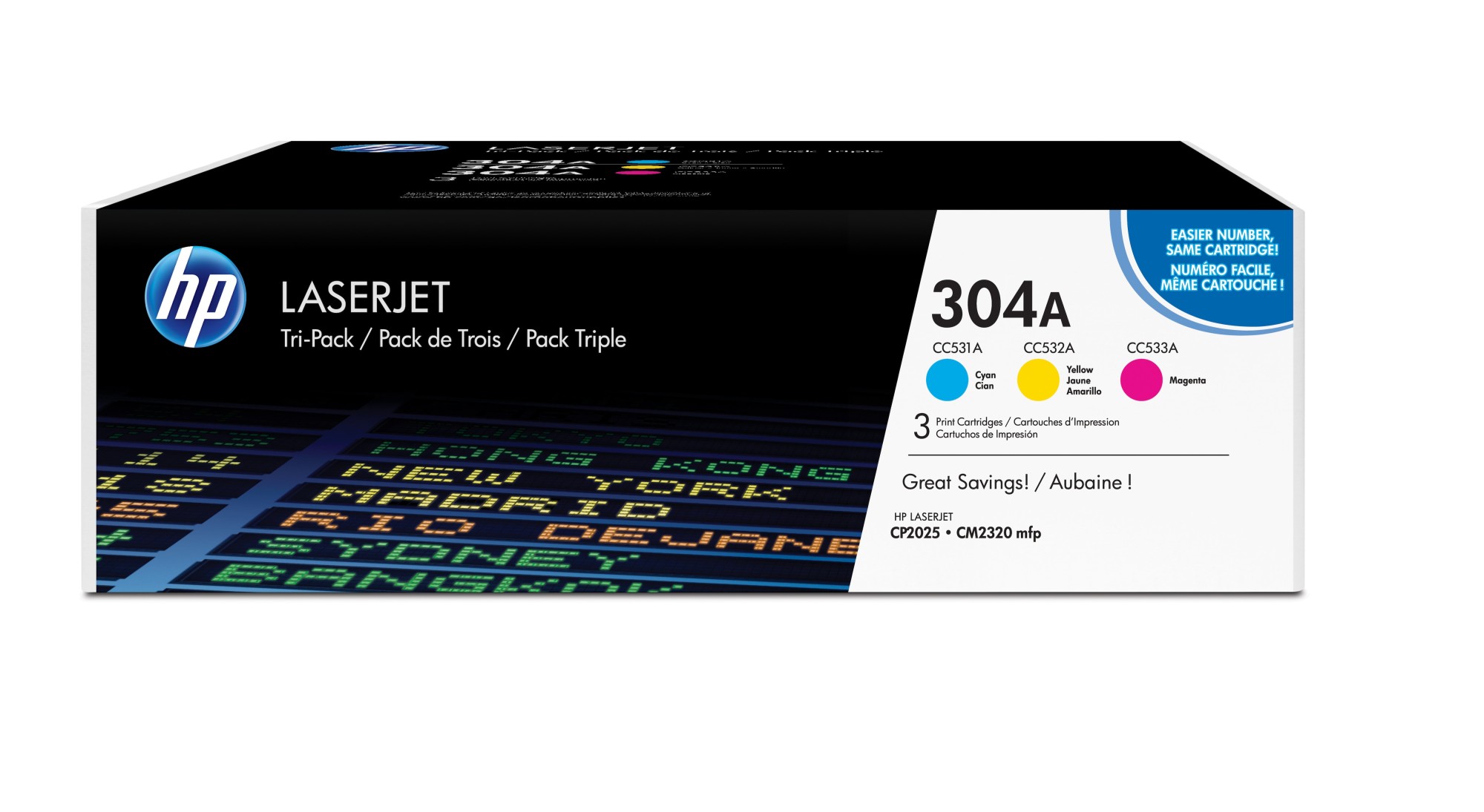 ORIGINALE HP Multipack ciano / magenta / giallo CF372AM 304A CC531A + CC532A + CC533A ORIGINALE HP Multipack ciano / magenta / giallo CF372AM 304A CC531A + CC532A + CC533A