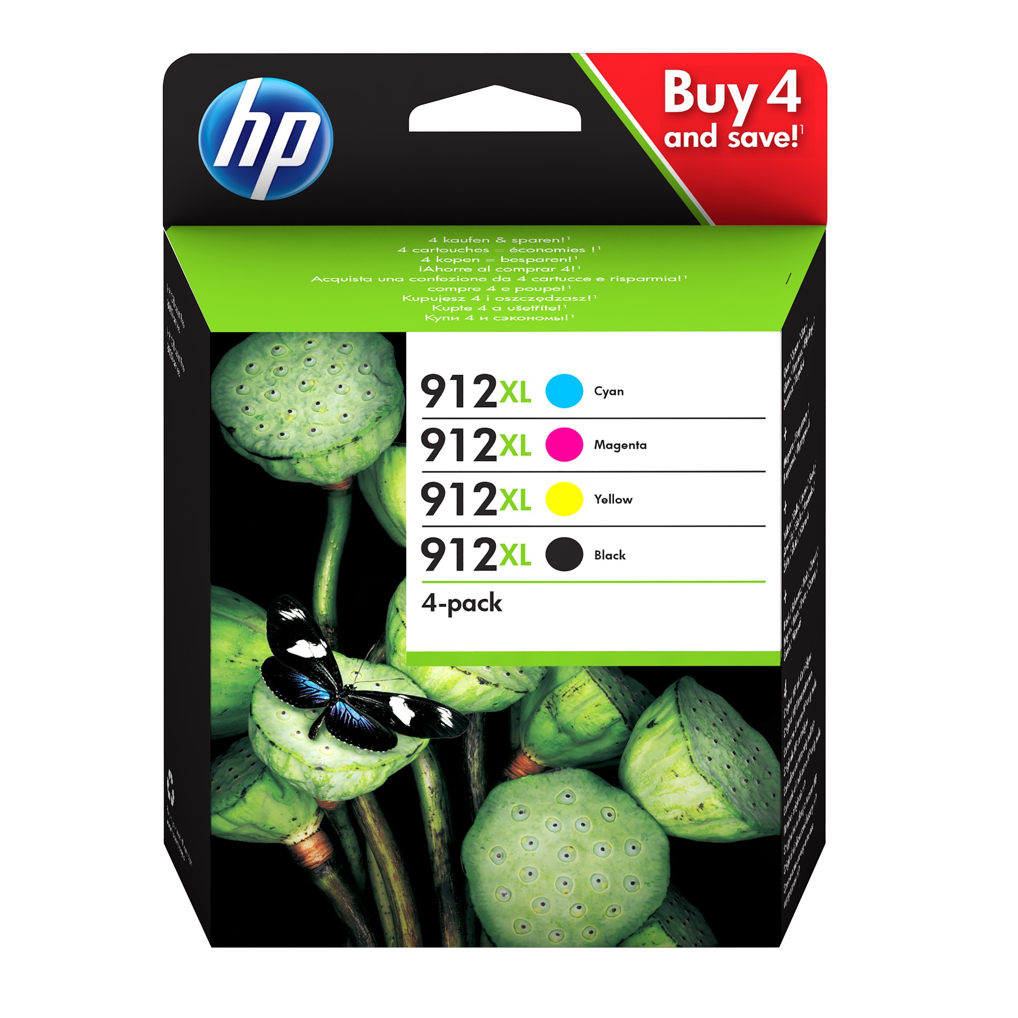 ORIGINALE HP Multipack nero / ciano / magenta / giallo 3YP34AE MCVP 912 XL