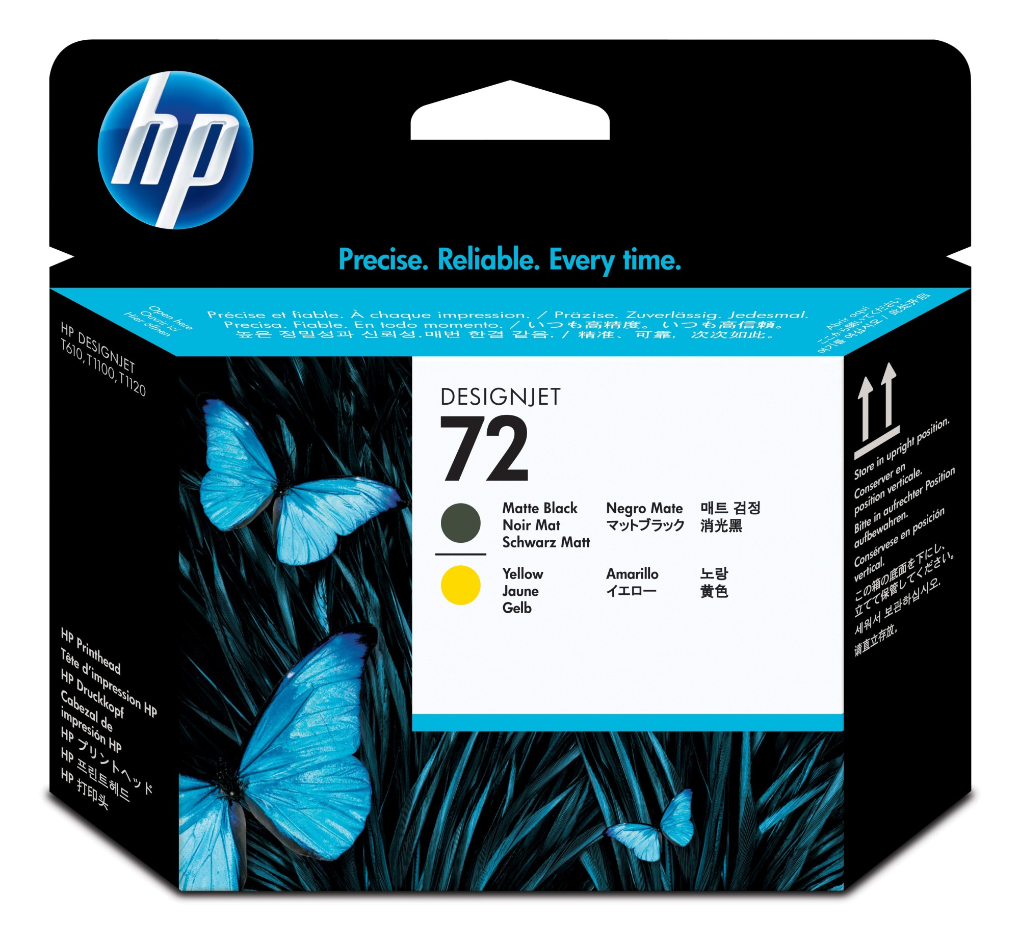 ORIGINALE HP Testina per stampa giallo / Nero (opaco) C9384A 72