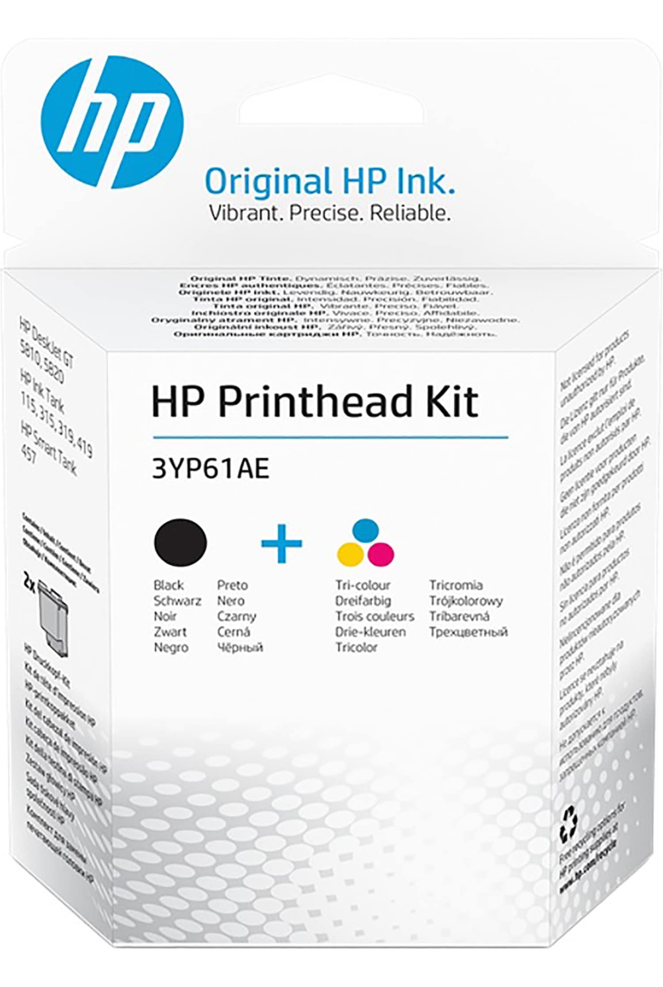 ORIGINALE HP Testina per stampa nero / ciano / magenta / giallo 3YP61AE Druckkopf-Kit