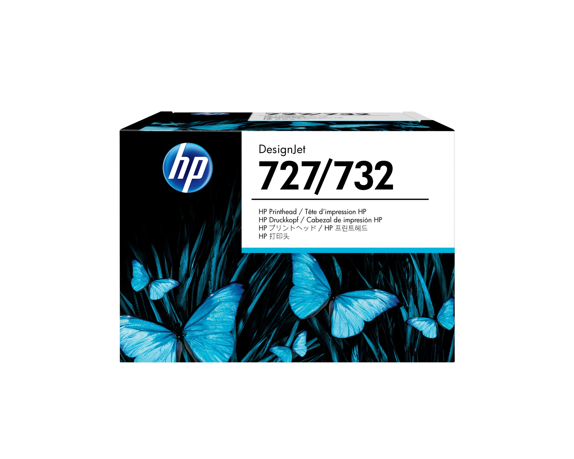 ORIGINALE HP Testina per stampa nero / ciano / magenta / giallo B3P06A 727