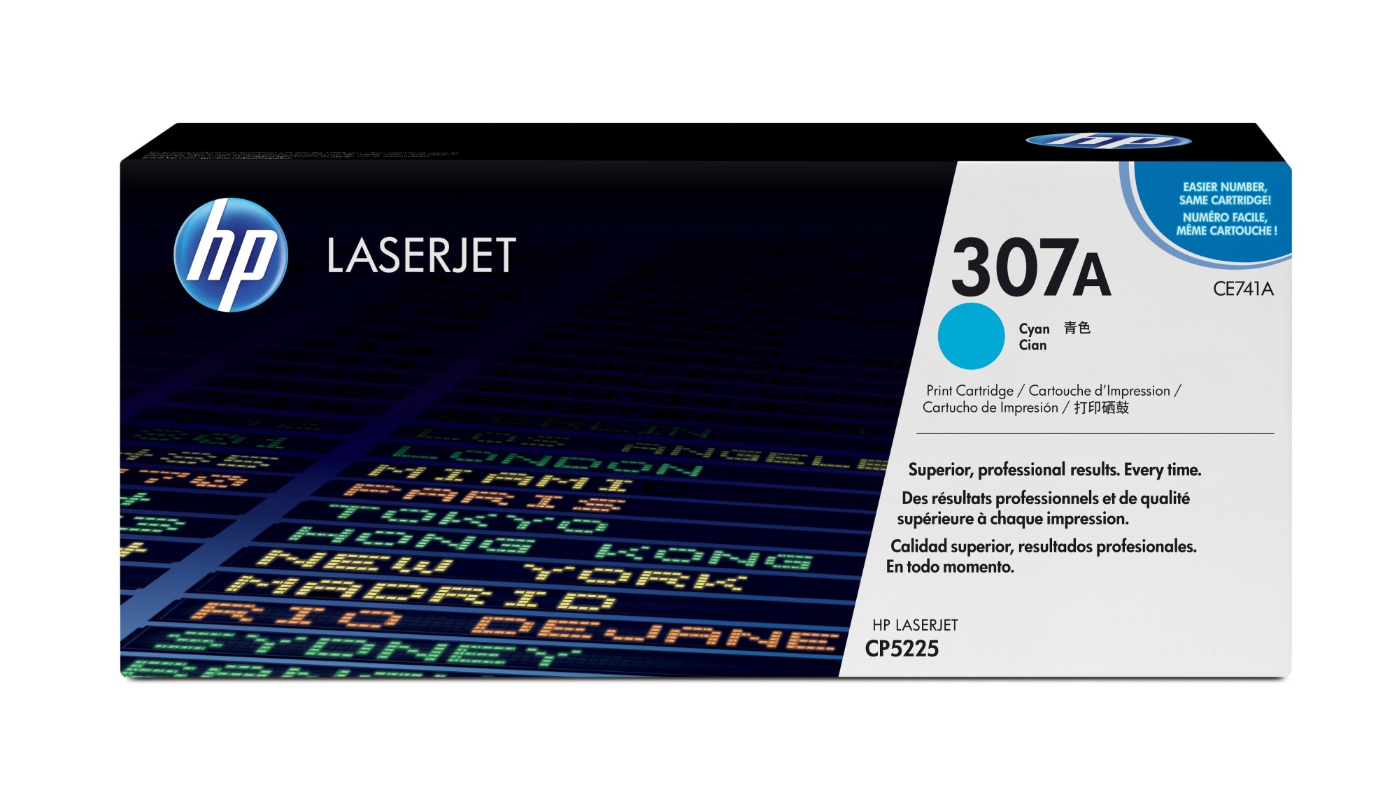 ORIGINALE HP toner ciano CE741A 307A 7300 pagine ORIGINALE HP toner ciano CE741A 307A 7300 pagine