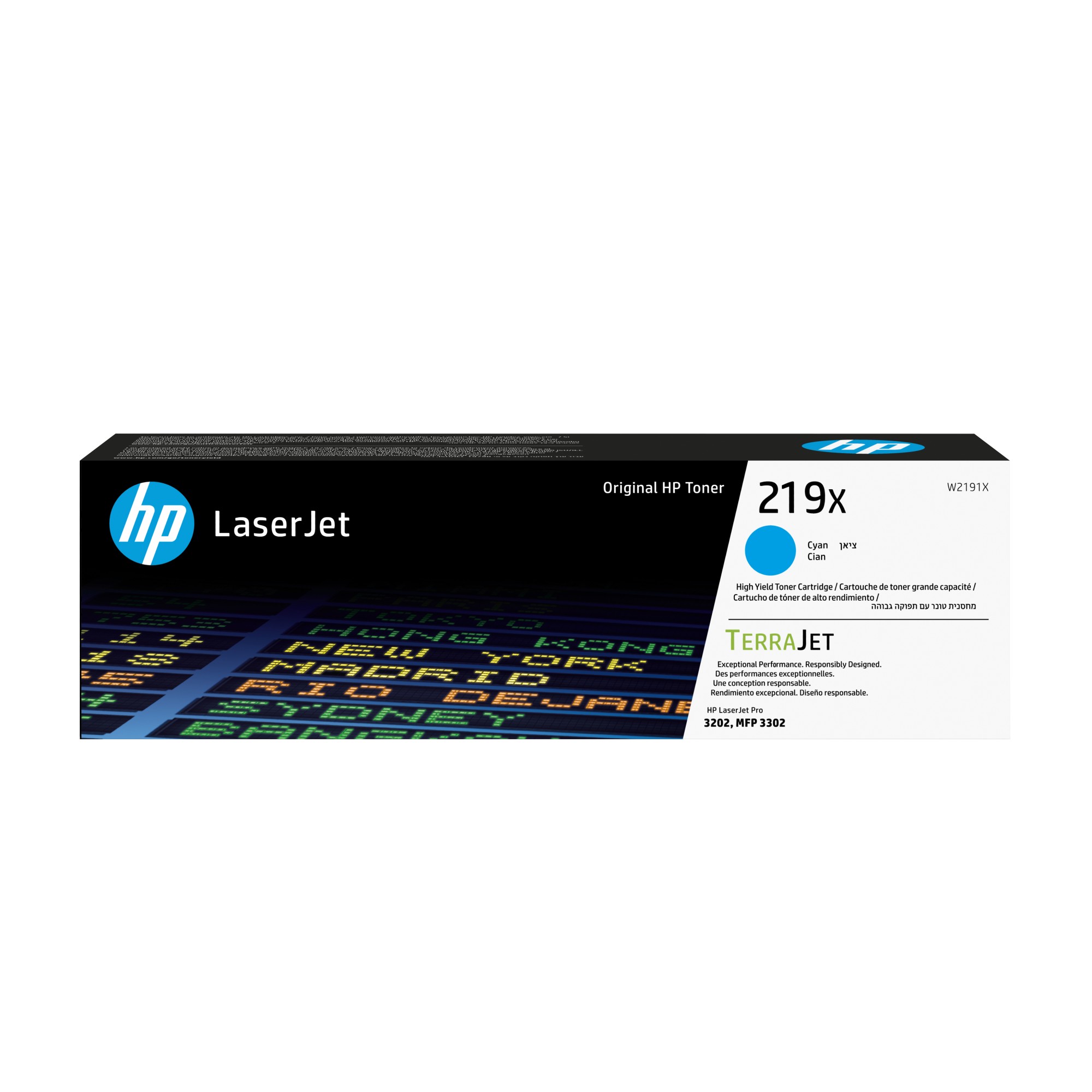 ORIGINALE HP toner ciano W2191X 219X 2500 pagine