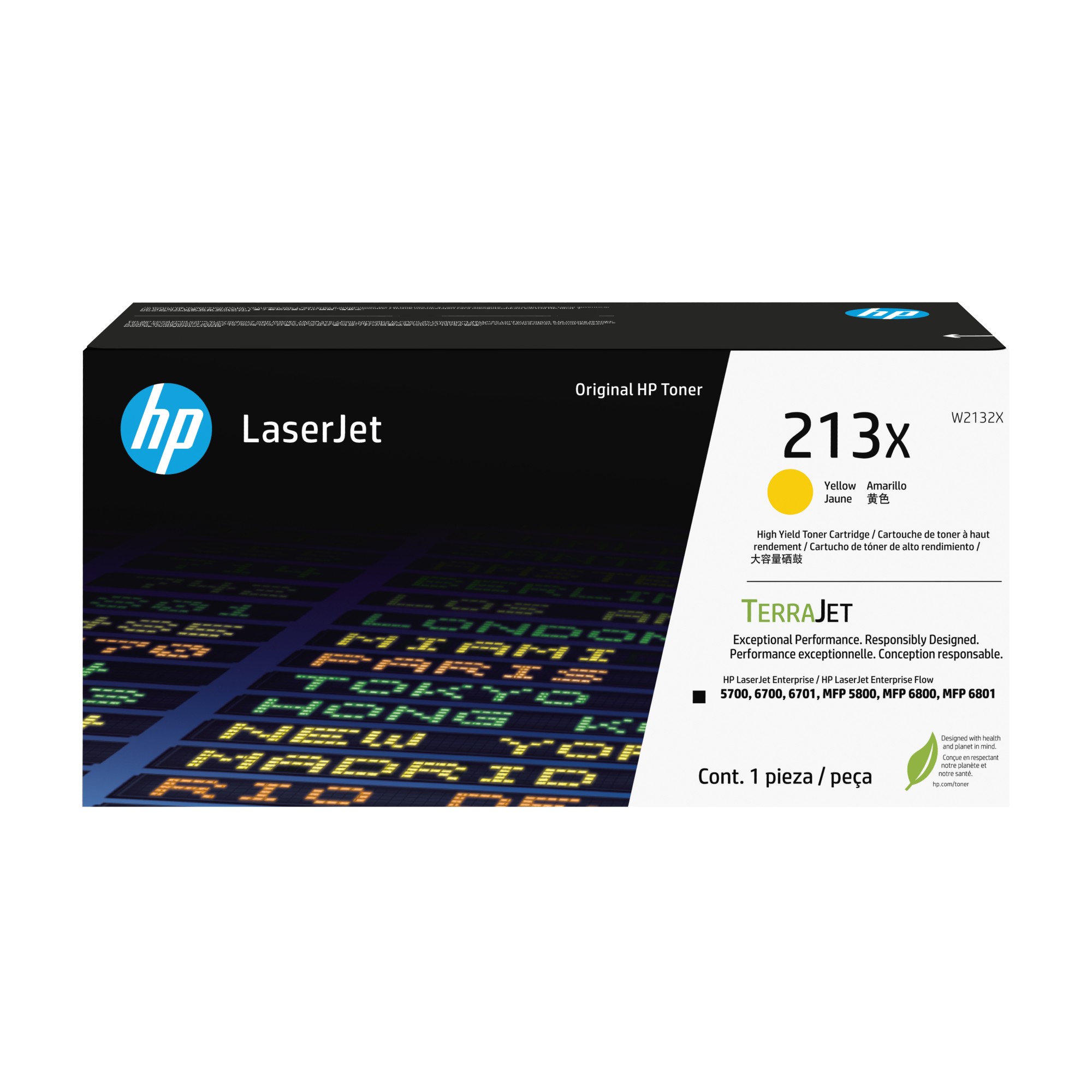 ORIGINALE HP toner giallo W2132X 213X 6000 pagine Cartuccia toner originale giallo ad alta capacit? LaserJet HP 213X