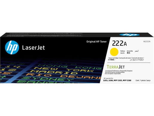 ORIGINALE HP toner giallo W2222A 222A 1200 pagine ORIGINALE HP toner giallo W2222A 222A 1200 pagine