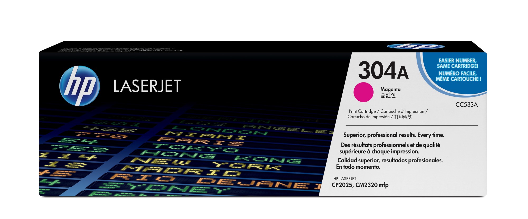 ORIGINALE HP toner magenta CC533A 304A 2800 pagine