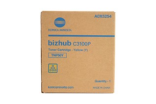 ORIGINALE Konica Minolta toner giallo A0X5254 TNP50Y 5000 pagine ORIGINALE Konica Minolta toner giallo A0X5254 TNP50Y 5000 pagine