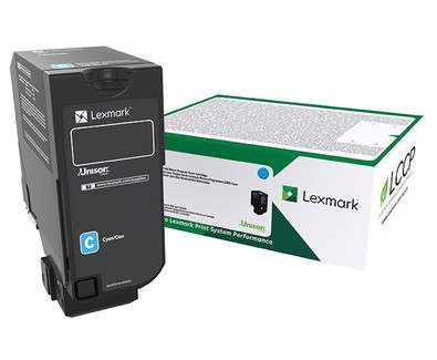 ORIGINALE Lexmark toner ciano 75B20C0 CS/CX727 10000 pagine