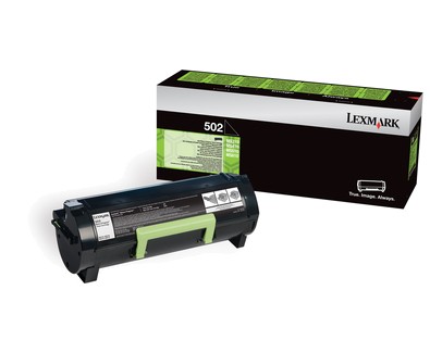 ORIGINALE Lexmark toner nero 502 50F2000 1500 pagine cartuccia di stampa riutilizzabile