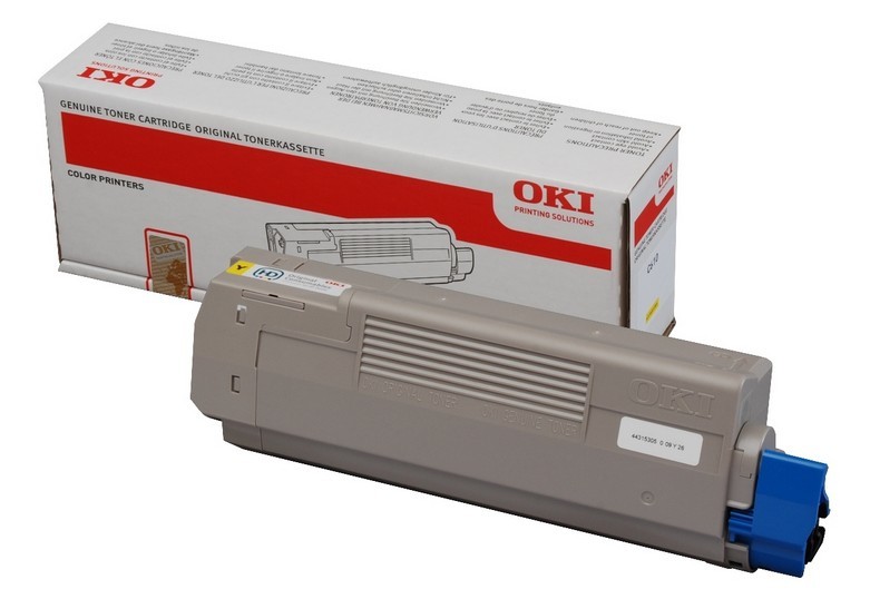 ORIGINALE OKI toner giallo 44315305 C610 6000 pagine ORIGINALE OKI toner giallo 44315305 C610 6000 pagine