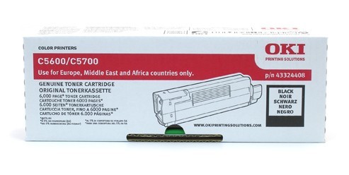ORIGINALE OKI toner nero 43324408 C5600 6000 pagine ORIGINALE OKI toner nero 43324408 C5600 6000 pagine