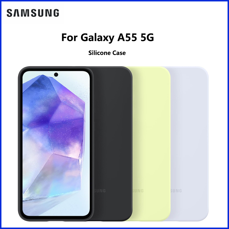 Originale per Samsung Galaxy A55 5G Custodia in Silicone Morbida al Tatto Elegante Quantum5 EF-PA556