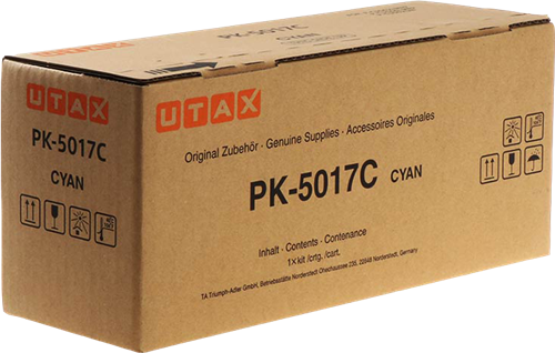 ORIGINALE Utax toner ciano PK-5017C 1T02TVCUT0 6000 pagine