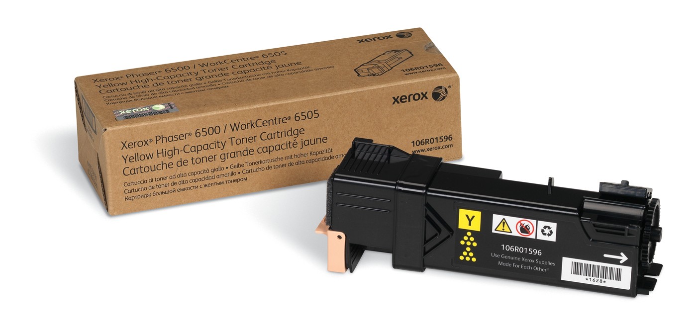 ORIGINALE Xerox toner giallo 106R01596 Phaser 6500 2500 pagine