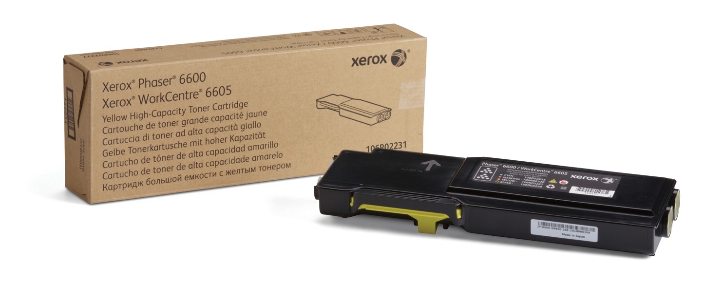 ORIGINALE Xerox toner giallo 106R02231 Phaser 6600 6000 pagine alta capacit? ORIGINALE Xerox toner giallo 106R02231 Phaser 6600 6000 pagine alta capacit?
