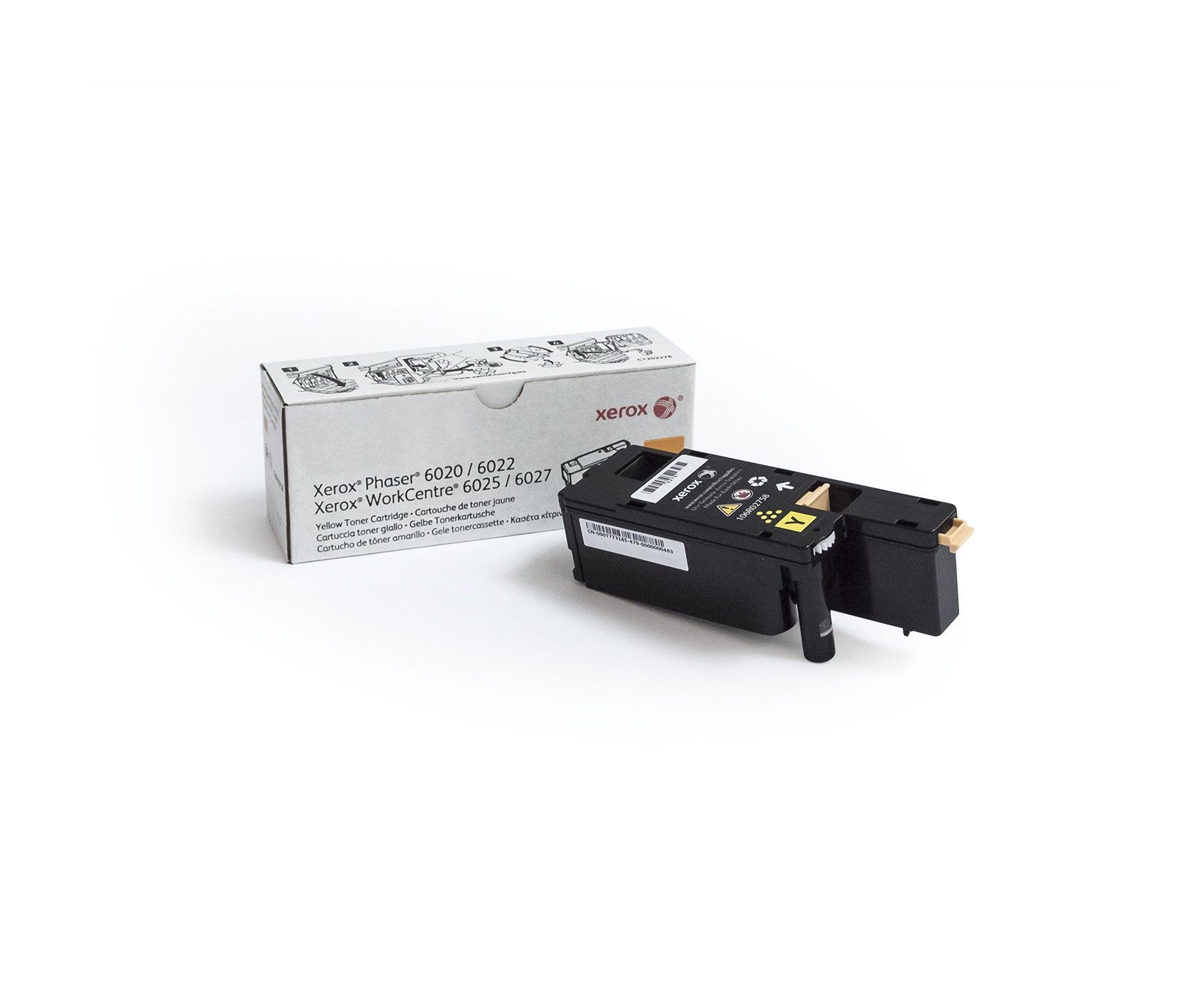 ORIGINALE Xerox toner giallo 106R02758 WorkCentre 6027 1000 pagine standard ORIGINALE Xerox toner giallo 106R02758 WorkCentre 6027 1000 pagine standard