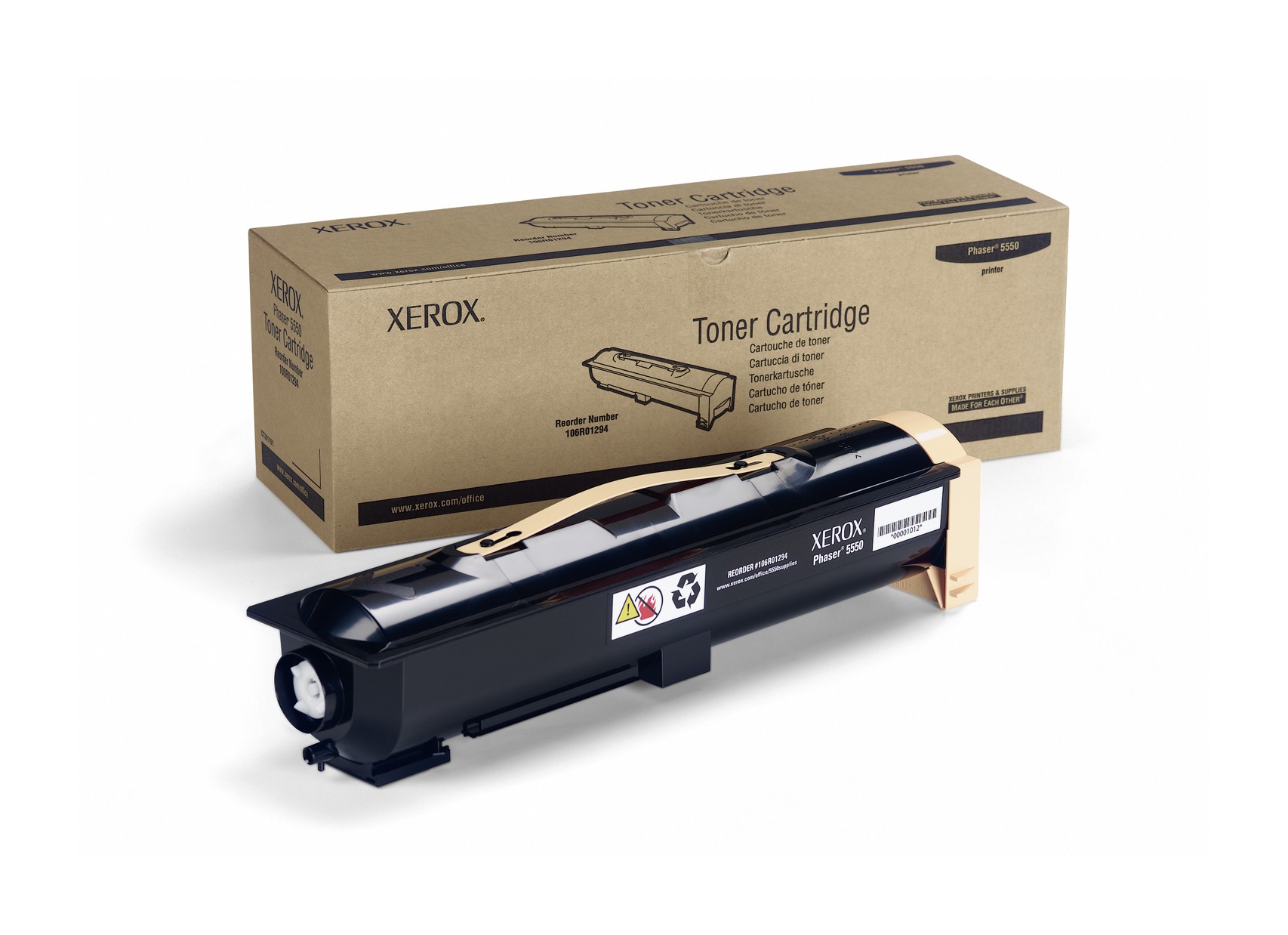 ORIGINALE Xerox toner nero 106R01294 Phaser 5550 35000 pagine