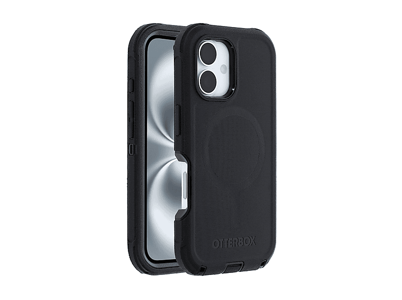 OTTERBOX Defender Series MagSafe Cover per iPhone 16,antiurto e resistente alle cadute,sottile, testata 7x norme MIL-STD 810G, Nero