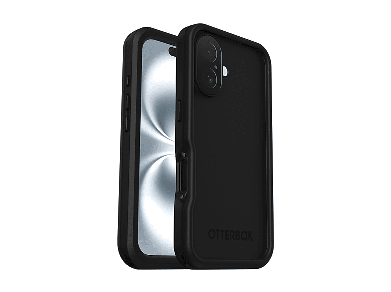 OTTERBOX Frē Series MagSafe Cover per iPhone 16,resistente all’acqua con protezione schermo integrata, 5x norme MIL-STD 810G, Nero
