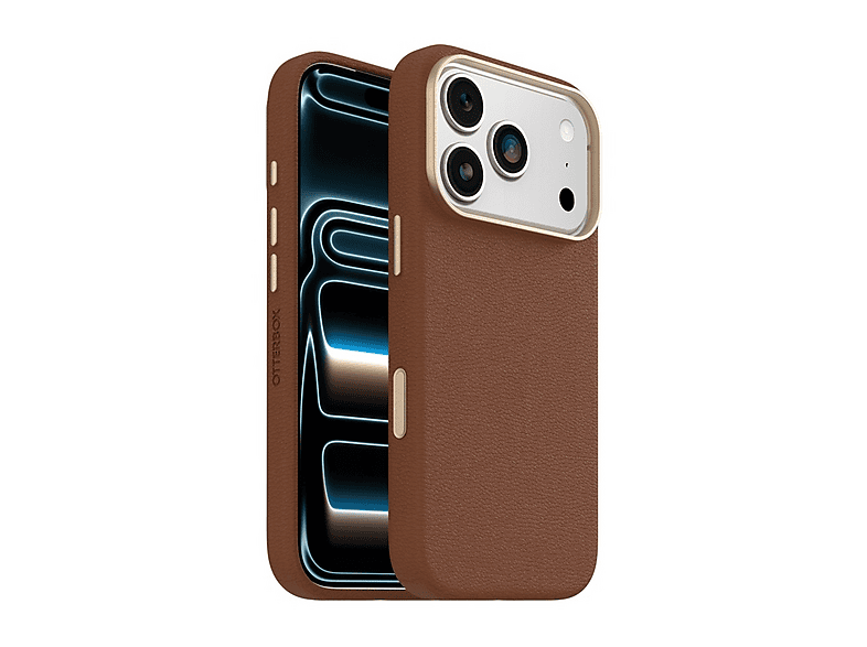 OTTERBOX Symmetry Series Cactus Leather MagSafe Cover per iPhone 17 Pro Max,antiurto e resistente alle cadute,sottile, testata 3x norme MIL-STD 810G, Marrone