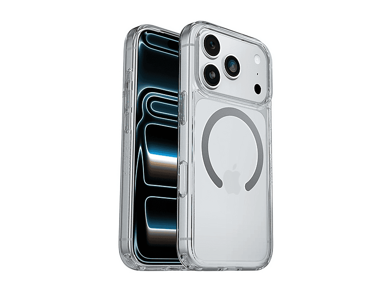 OTTERBOX Symmetry Series Clear MagSafe Cover per iPhone 17 Pro,super resistente a shock e cadute,sottile, testata 3x norme MIL-STD 810G, Trasparente