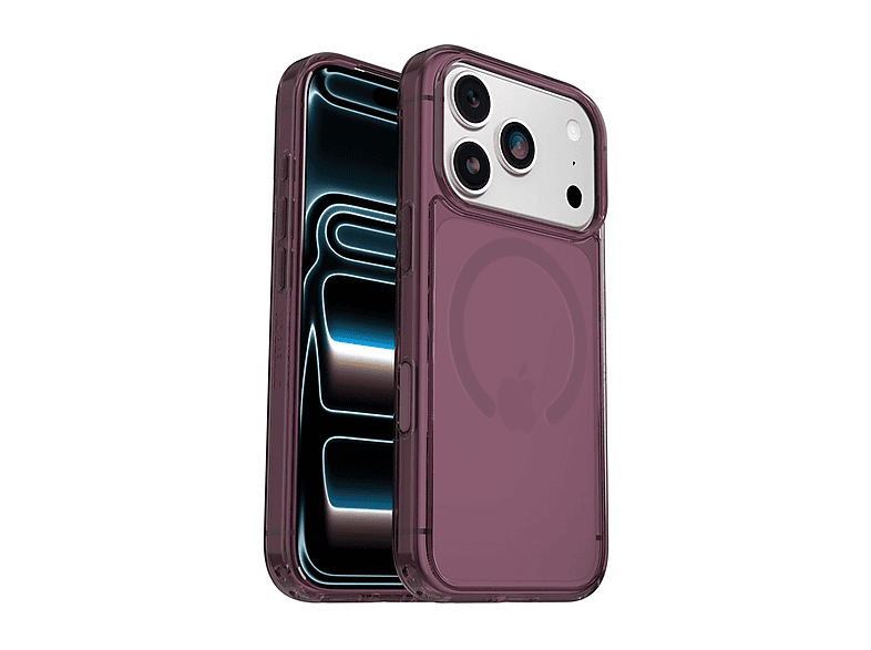 OTTERBOX Symmetry Series Clear MagSafe Cover per iPhone 17 Pro,super resistente a shock e cadute,sottile, testata 3x norme MIL-STD 810G, Trasparente/Rosa