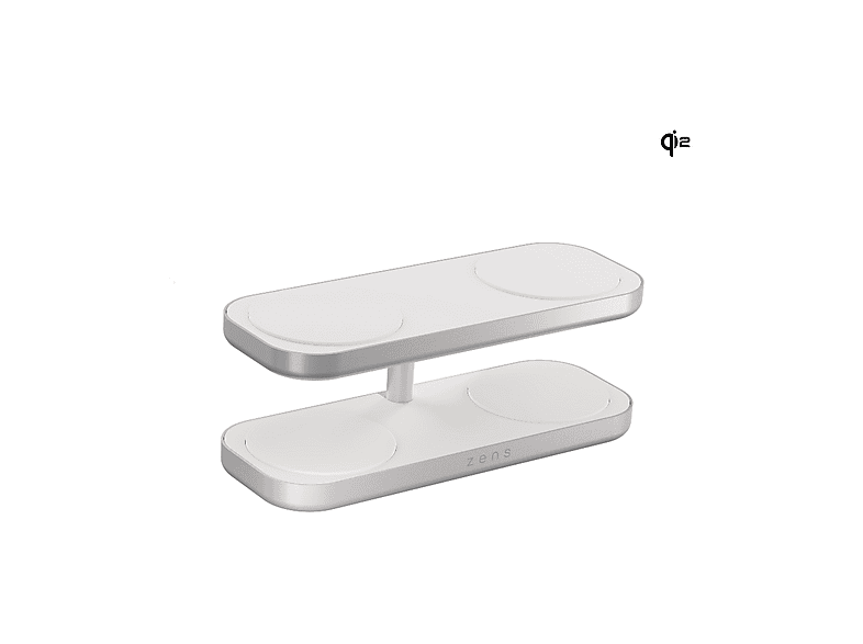 OTTERBOX ZENS Quattro Wireless Charger Pro 4, Adattatore MagSafe e Qi2 da 15 W per iPhone/AirPods, 65 Incluso (EU/UK/US) Con Cavo 1,5 m Integrato, Bianco
