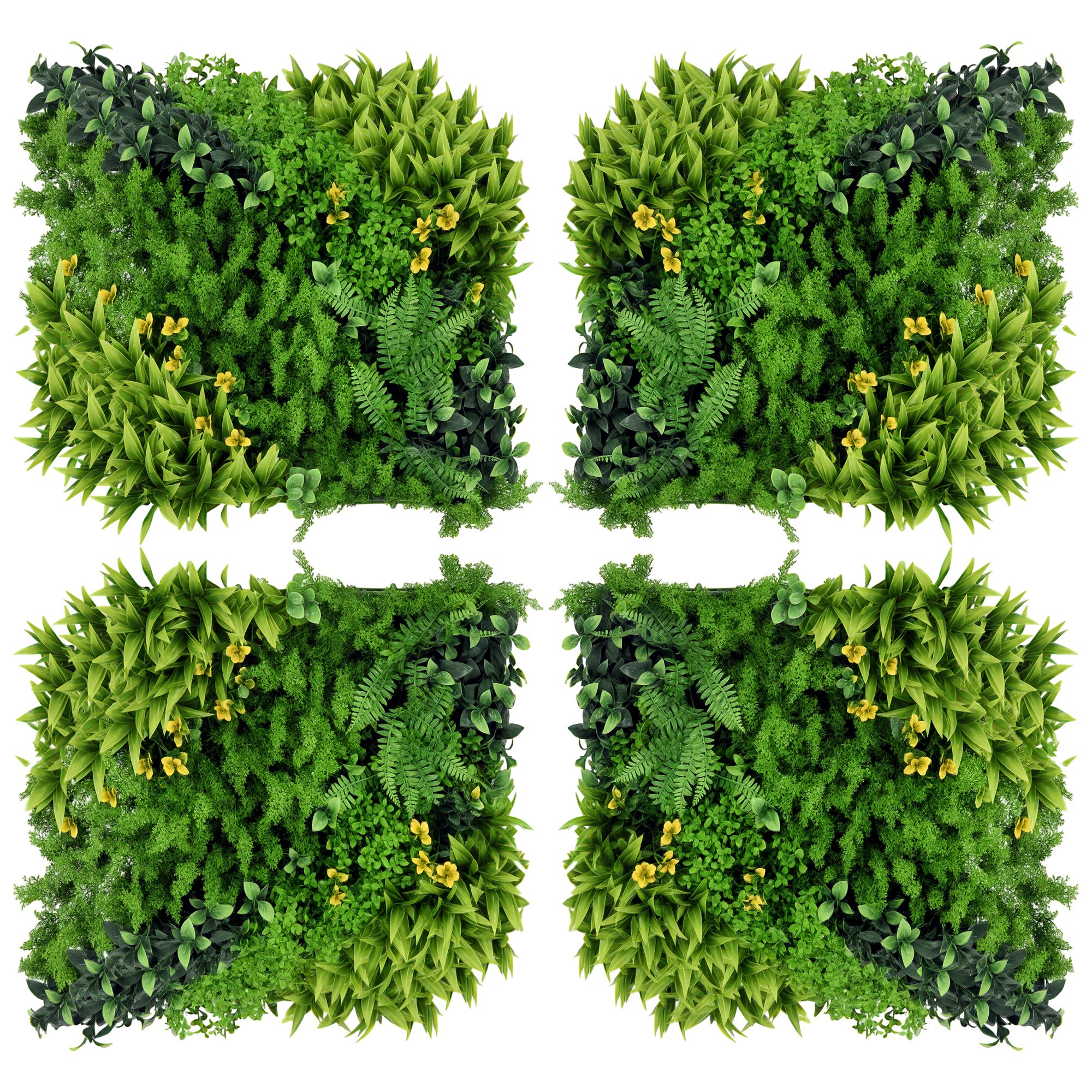 Outsunny 12 pezzi Siepe Artificiale con Protezione UV e Multi-foglie per Giardino e Esterno, 50x50x7 cm, Verde Aosom Italy Outsunny 12 pezzi Siepe Artificiale con Protezione UV e Multi-foglie per Giardino e Esterno, 50x50x7 cm, Verde Aosom Italy