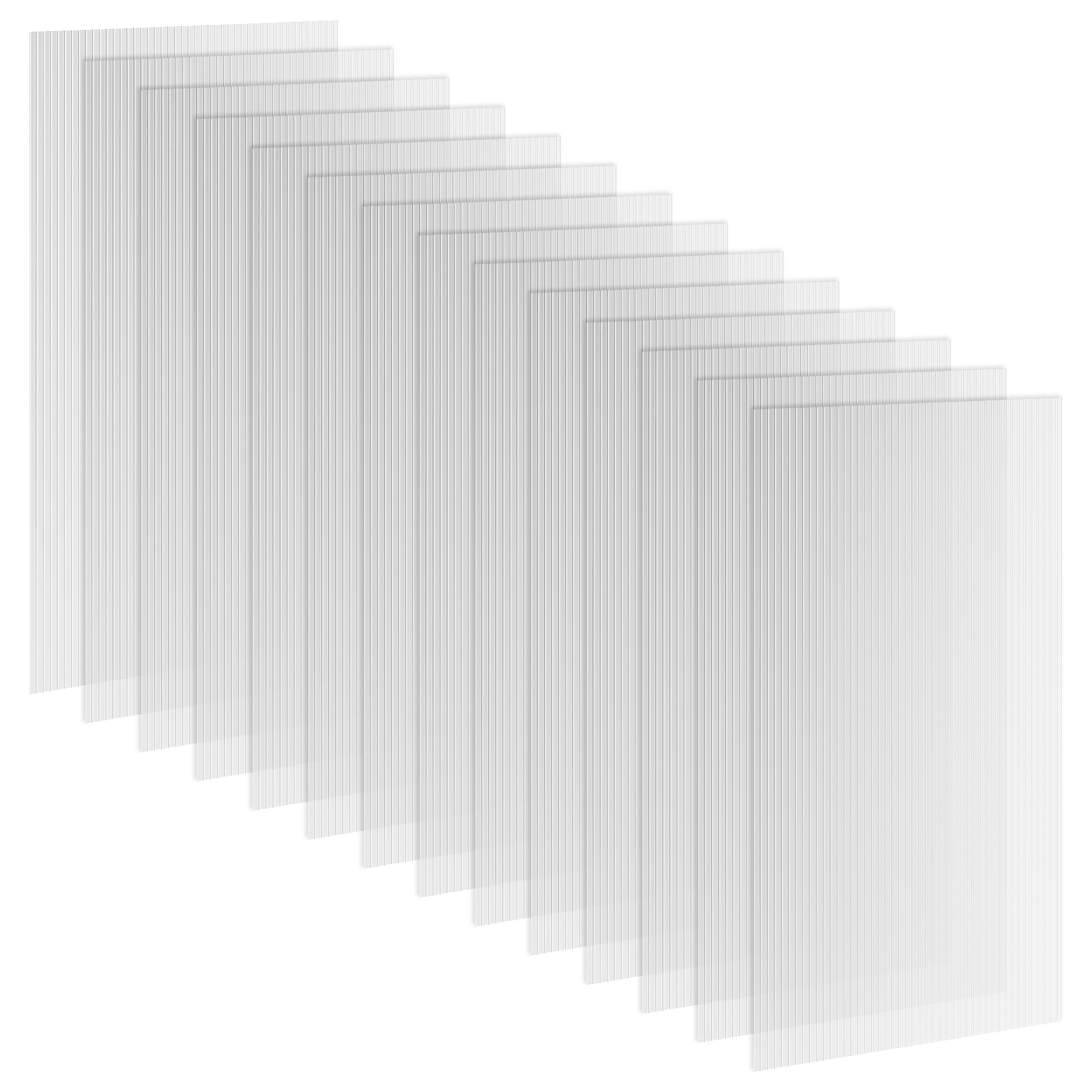 Outsunny 14 pannelli a nido d'ape in policarbonato 4 mm, resistenti ai UV, adattabili, dimensioni per pannello 121L x 61B cm Aosom Italy