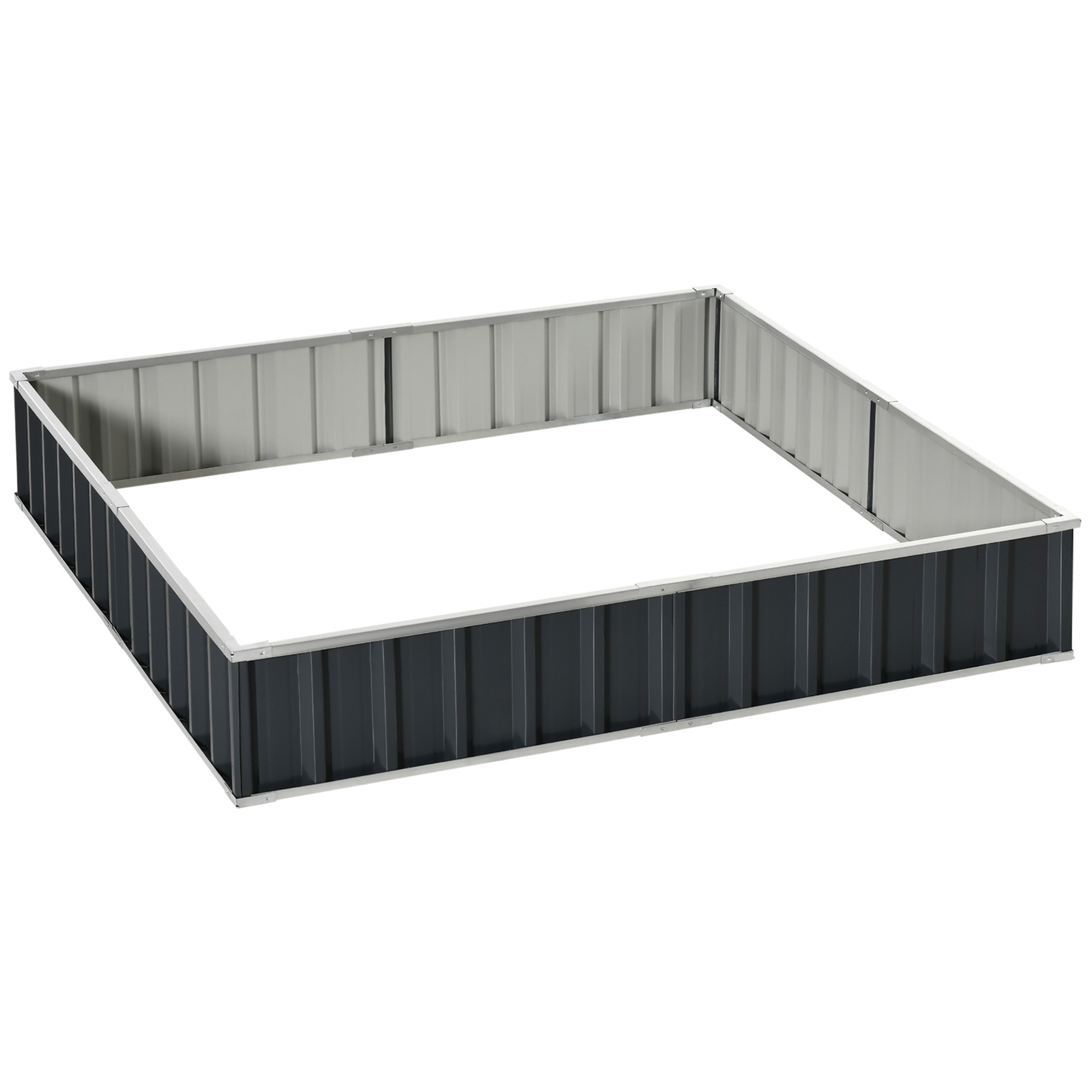 Outsunny Aiuola Rialzata, Modulabile r Senza Fondo in Acciaio Zincato, 258x90x30 cm, Grigio Scuro Aosom Outsunny Aiuola Rialzata, Modulabile r Senza Fondo in Acciaio Zincato, 258x90x30 cm, Grigio Scuro Aosom