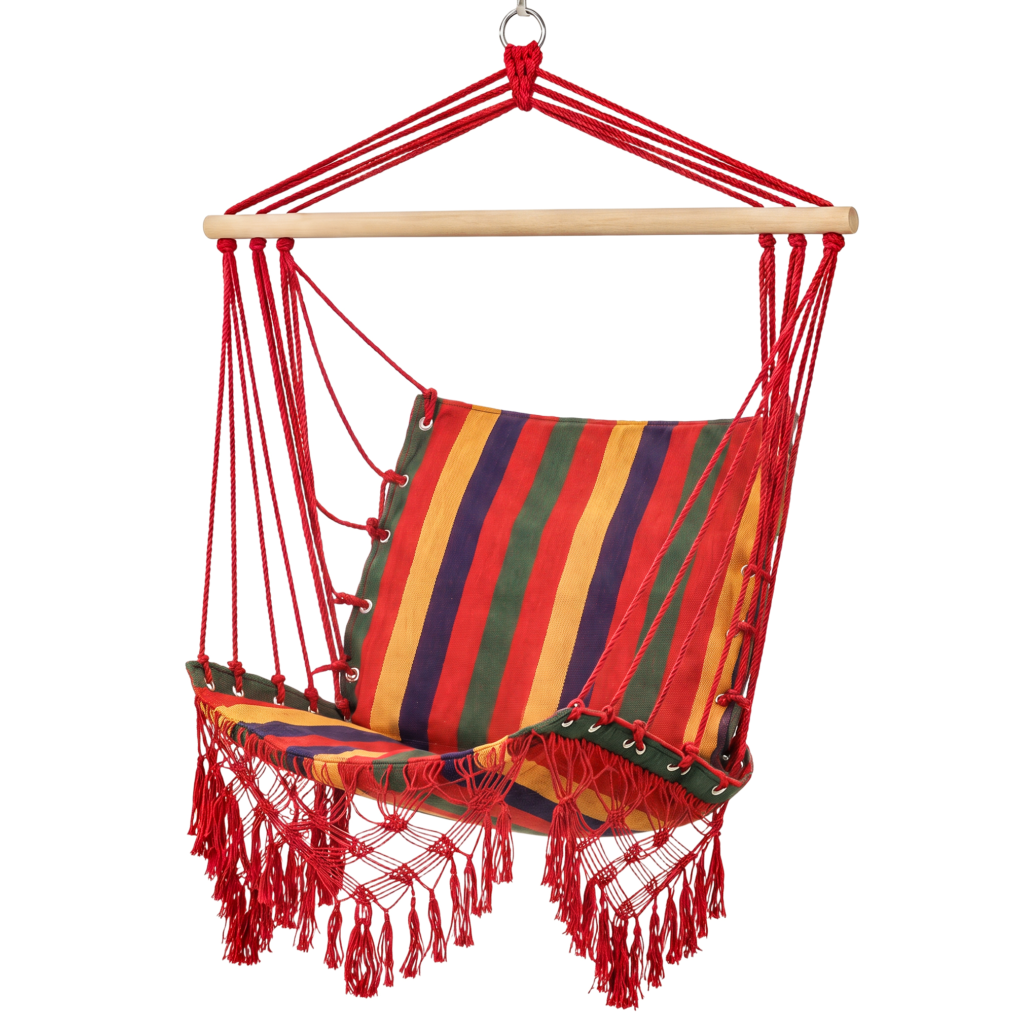 Outsunny Amaca Sedia Sospesa in Poliestere, Colorata, 100x60x100cm Aosom Outsunny Amaca Sedia Sospesa in Poliestere, Colorata, 100x60x100cm Aosom