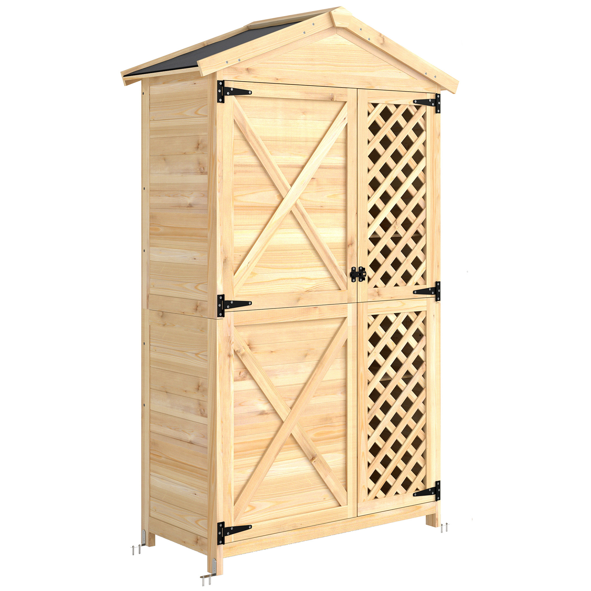 Outsunny Armadio Esterno: Casetta Giardino con Porta Ventilata e Kit Antiribaltamento. Aosom Italy Outsunny Armadio Esterno: Casetta Giardino con Porta Ventilata e Kit Antiribaltamento. Aosom Italy