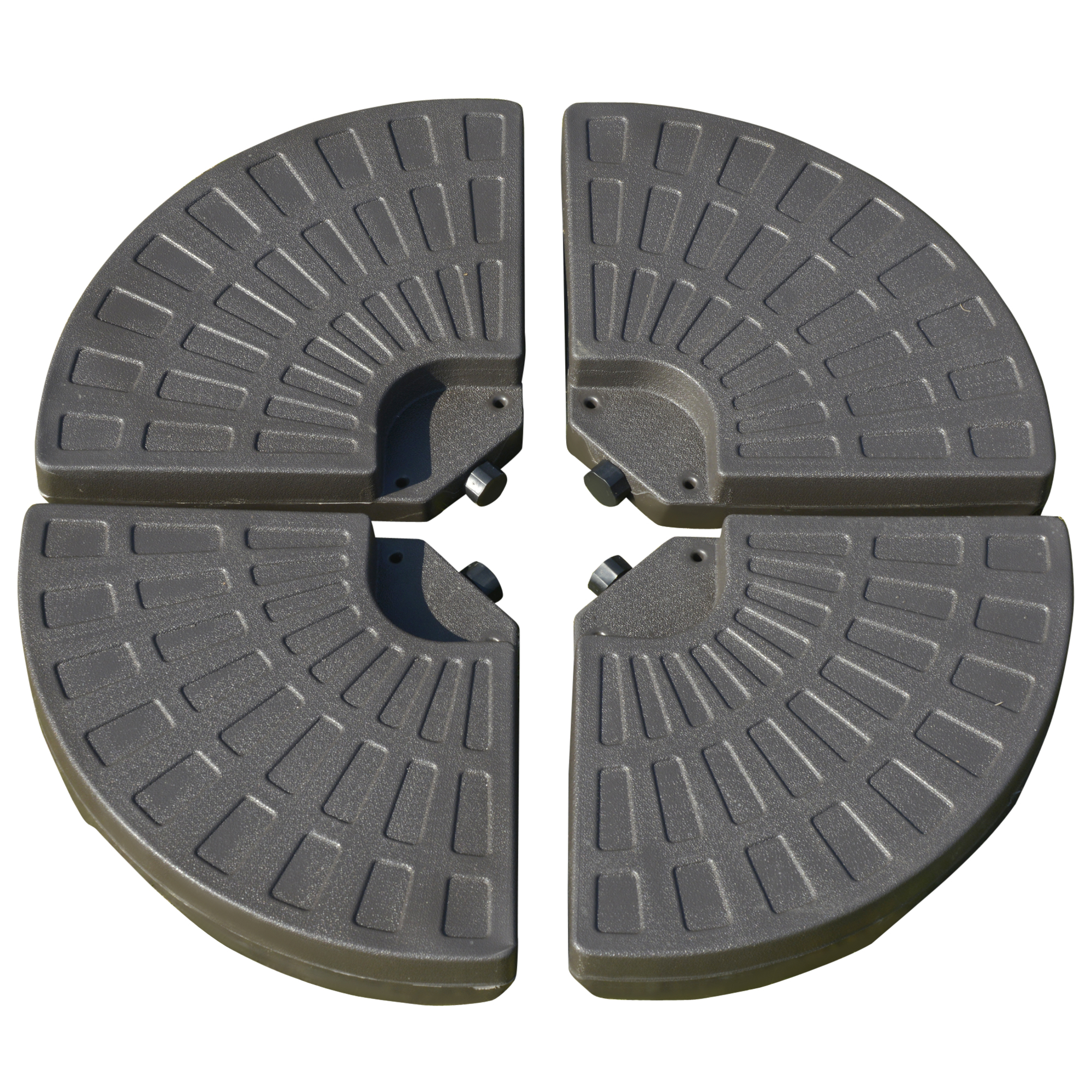 Outsunny Basa Ombrellone da Giardino con Base a Croce, Base per Ombrellone Set 4 Mattonelle in HDPE da 66x45x10cm Aosom.it Outsunny Basa Ombrellone da Giardino con Base a Croce, Base per Ombrellone Set 4 Mattonelle in HDPE da 66x45x10cm Aosom.it