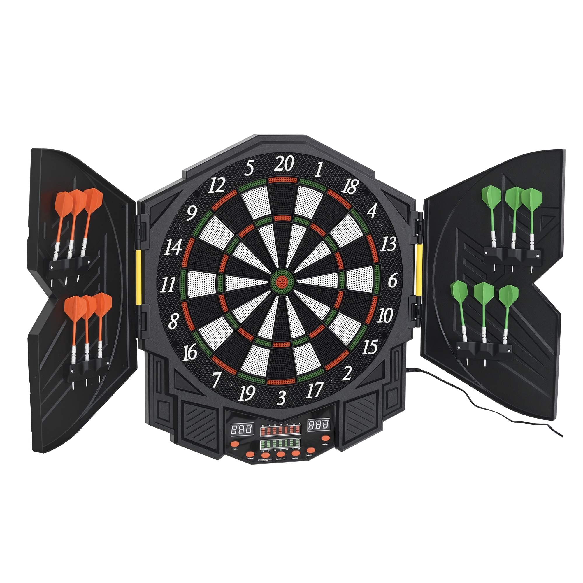 Outsunny Bersaglio Elettronico Digitale con 12 Dardi 8 Giocatori 27 giochi 216 Varianti Suono Aosom