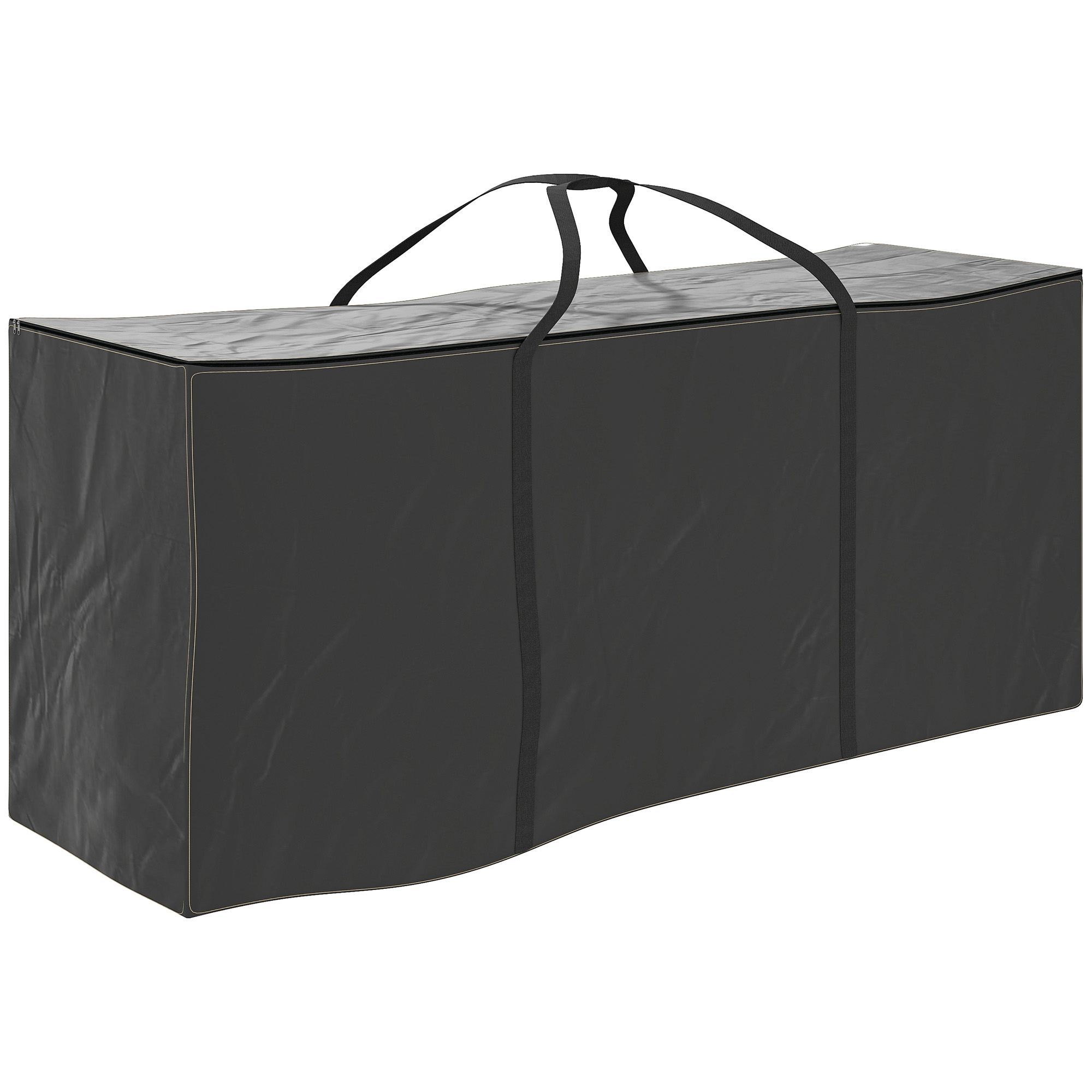 Outsunny Borsa Portaoggetti da 720L con 2 Cerniere e Maniglie, in Tessuto Oxford 600D, 175x55x75 cm, Nero Aosom Italy