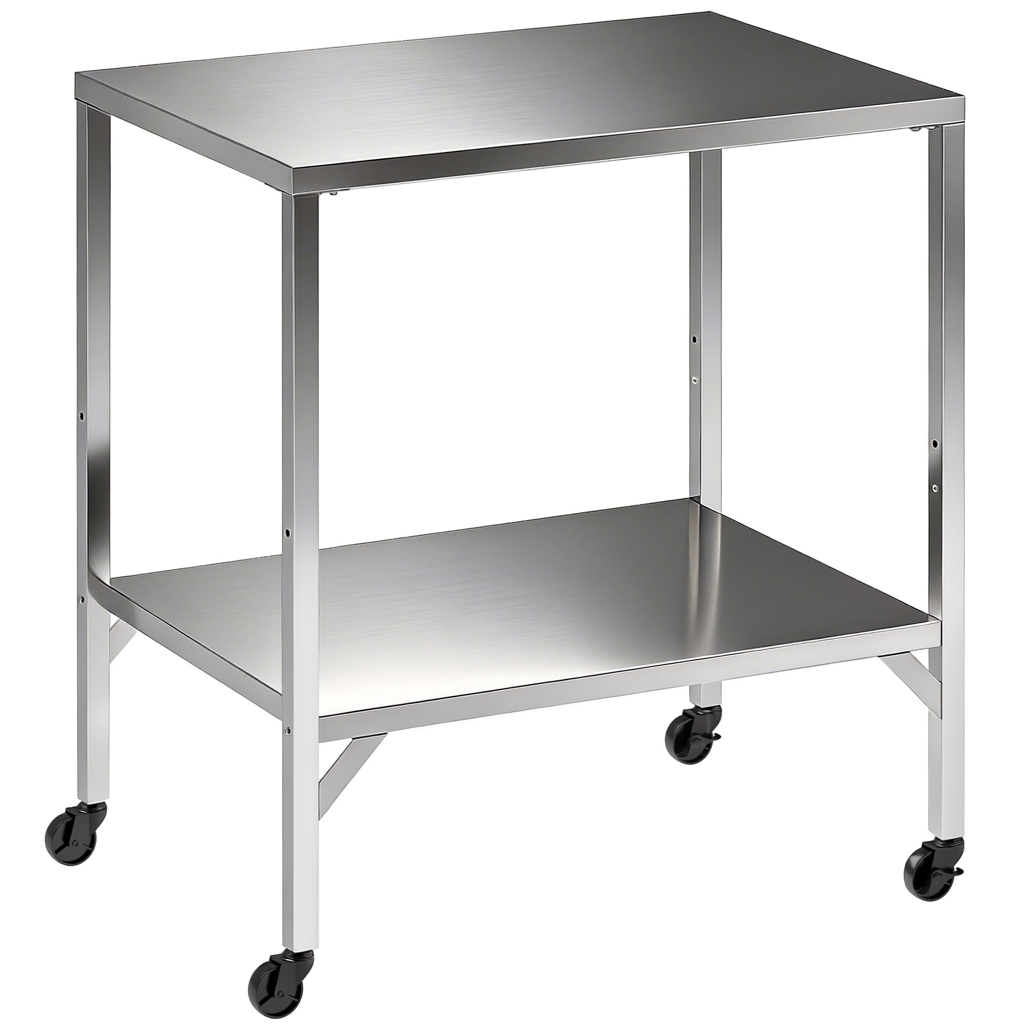 Outsunny Carrello barbecue in acciaio inox con piano lavoro e ruote, 85x60x92 cm Aosom Italy