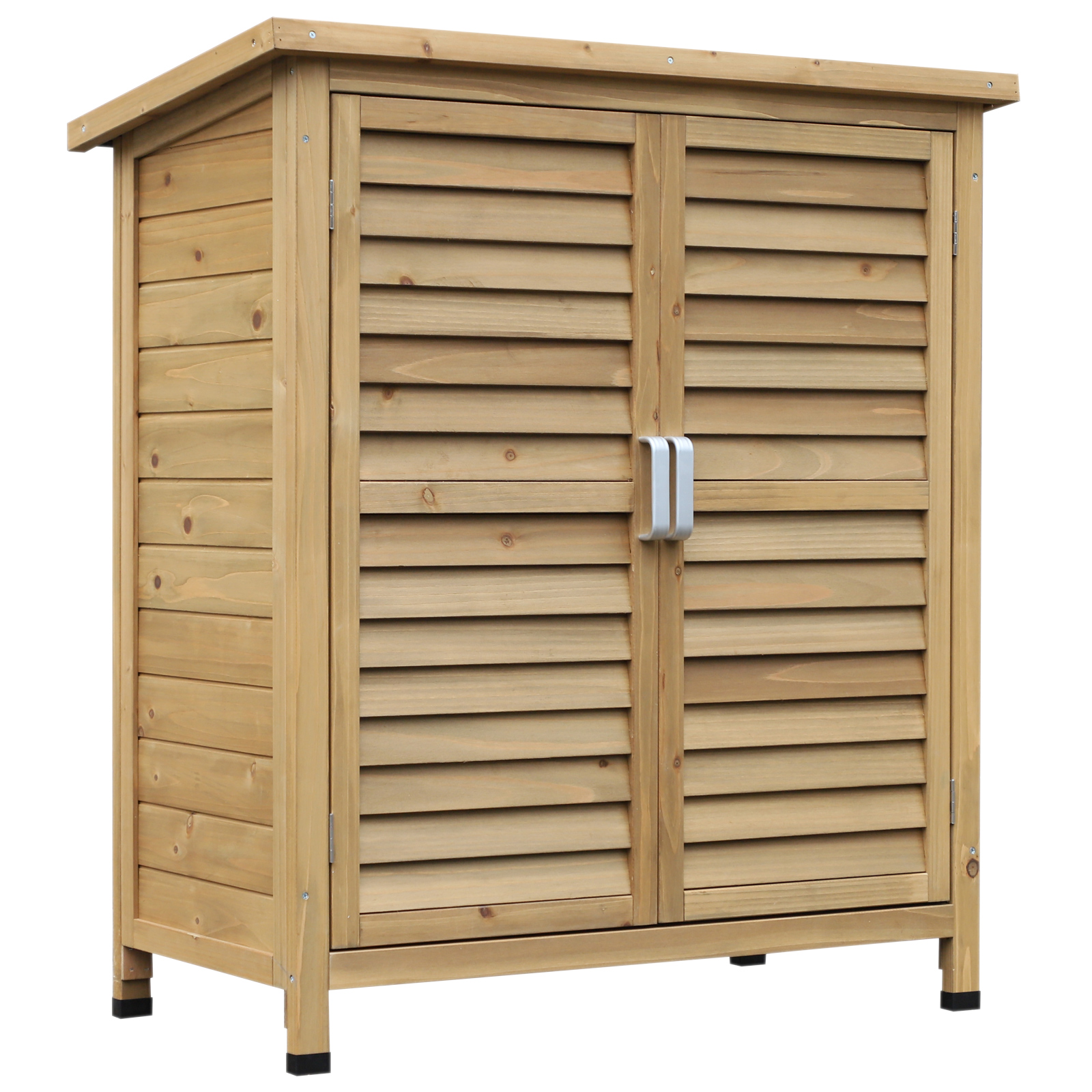 Outsunny Casetta da Giardino con Tetto in Bitume Impermeabile, Armadio Porta Attrezzi da Esterno in Legno, 87x46.5x96.5 cm, Color legno Aosom Italy Outsunny Casetta da Giardino con Tetto in Bitume Impermeabile, Armadio Porta Attrezzi da Esterno in Legno, 87x46.5x96.5 cm, Color legno Aosom Italy