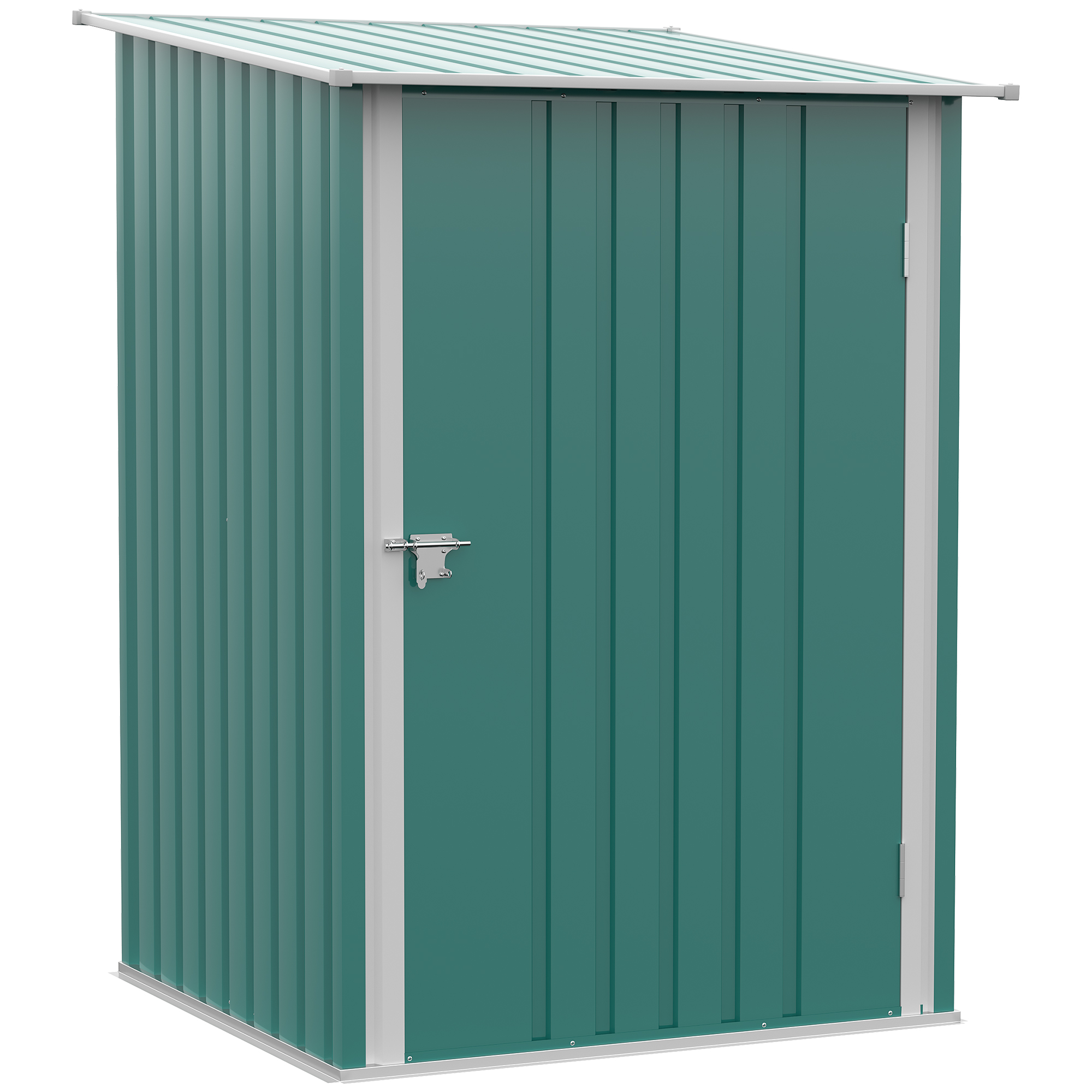 Outsunny Casetta da Giardino Porta Attrezzi in Acciaio Galvanizzato e Porta, 100x103x160cm, Verde Aosom Italy Outsunny Casetta da Giardino Porta Attrezzi in Acciaio Galvanizzato e Porta, 100x103x160cm, Verde Aosom Italy