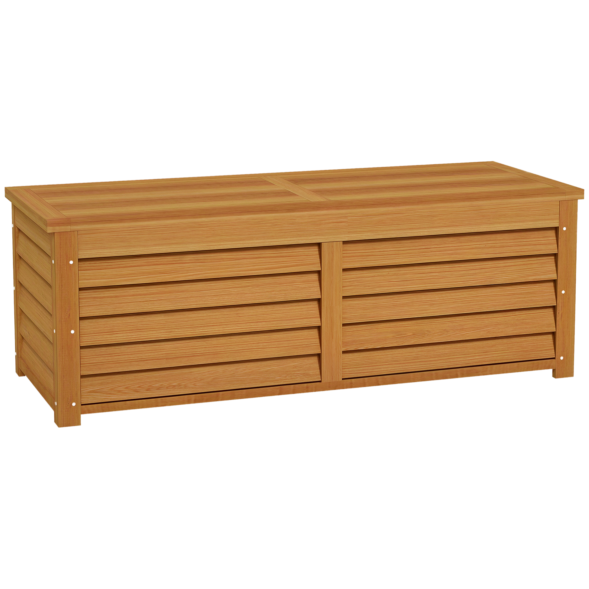 Outsunny Cassapanca per esterni giardino 176 L in legno con maniglia, 130L x 50B x 45H cm Aosom Italy
