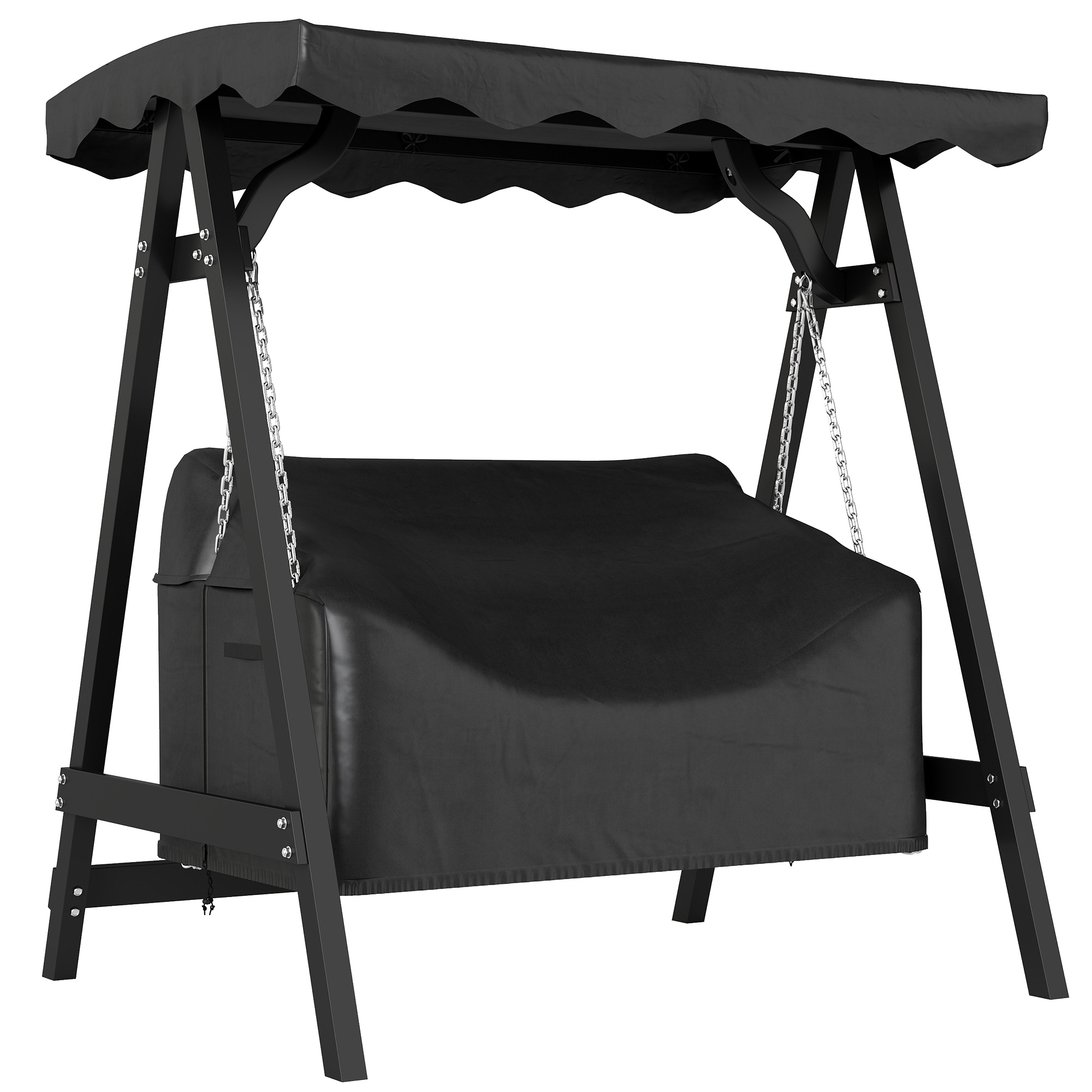 Outsunny Copertura per dondolo da giardino 2 posti, copertura protettiva impermeabile, antivento e resistente ai raggi UV, tessuto Oxford 420D Aosom Italy