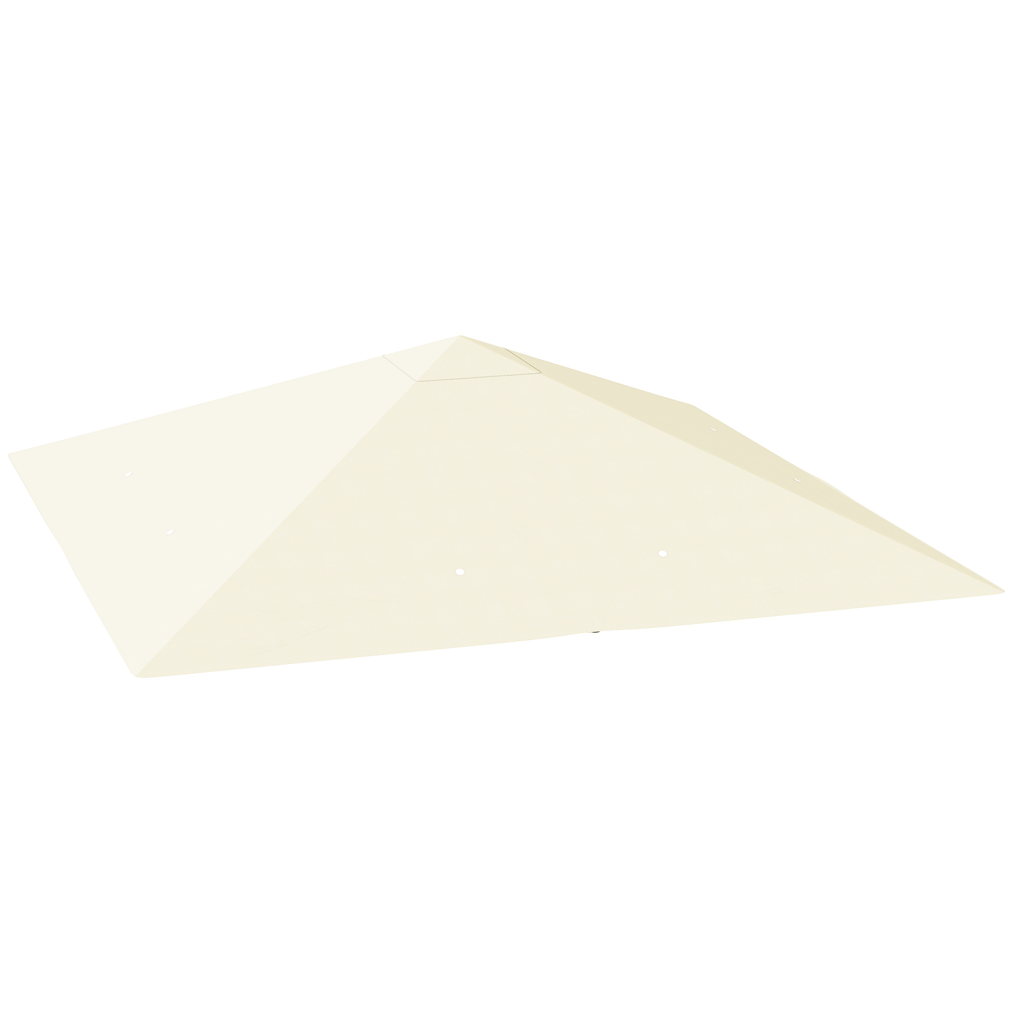 Outsunny Copertura per Gazebo 3x3 m da Giardino con 8 Fori di Drenaggio, in Tessuto Oxford 600D, Bianco Crema