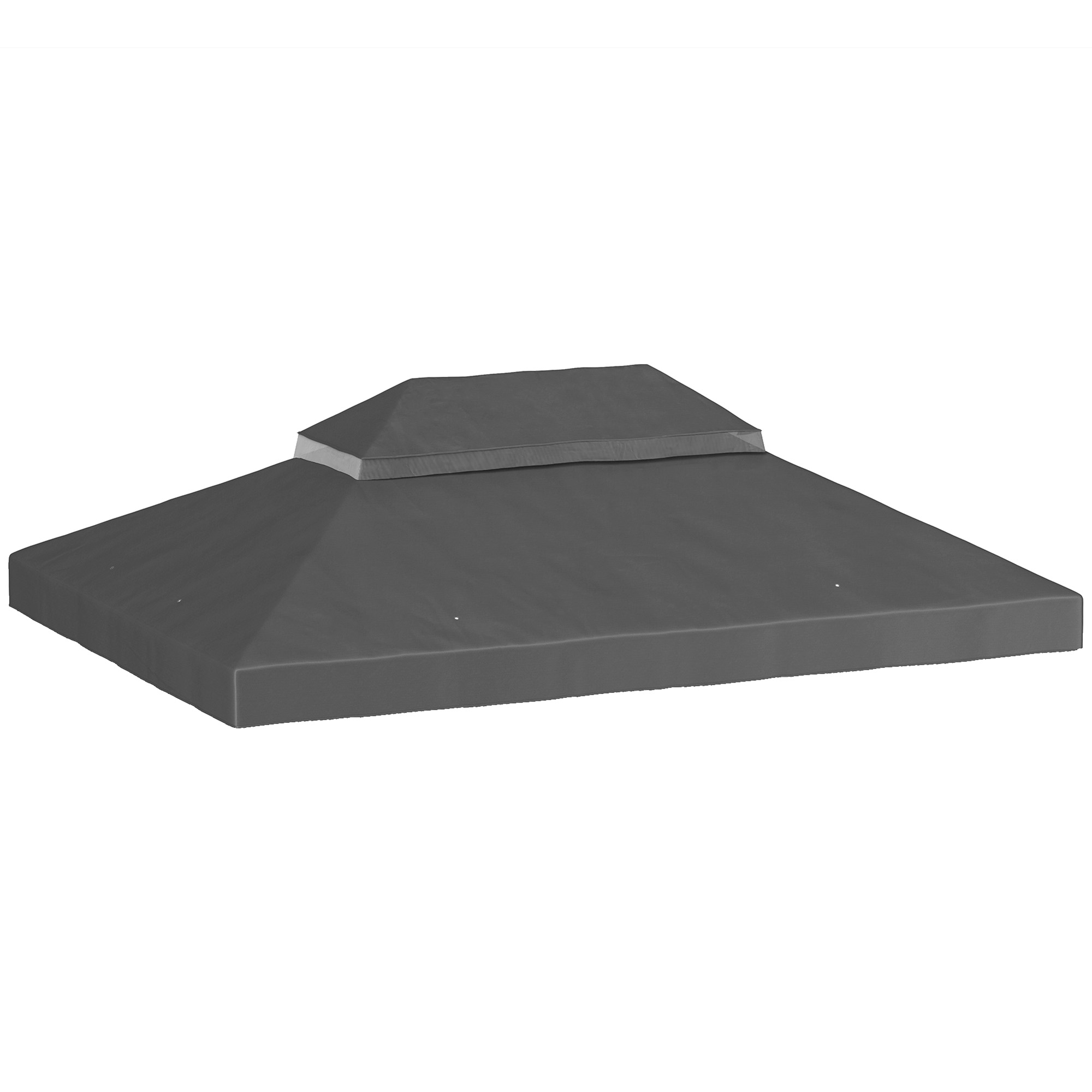 Outsunny Copertura per Gazebo da Giardino 3x4 m a 2 Livelli in Tessuto Oxford 600D con Fori di Drenaggio, Grigio Scuro Aosom Italy Outsunny Copertura per Gazebo da Giardino 3x4 m a 2 Livelli in Tessuto Oxford 600D con Fori di Drenaggio, Grigio Scuro Aosom Italy