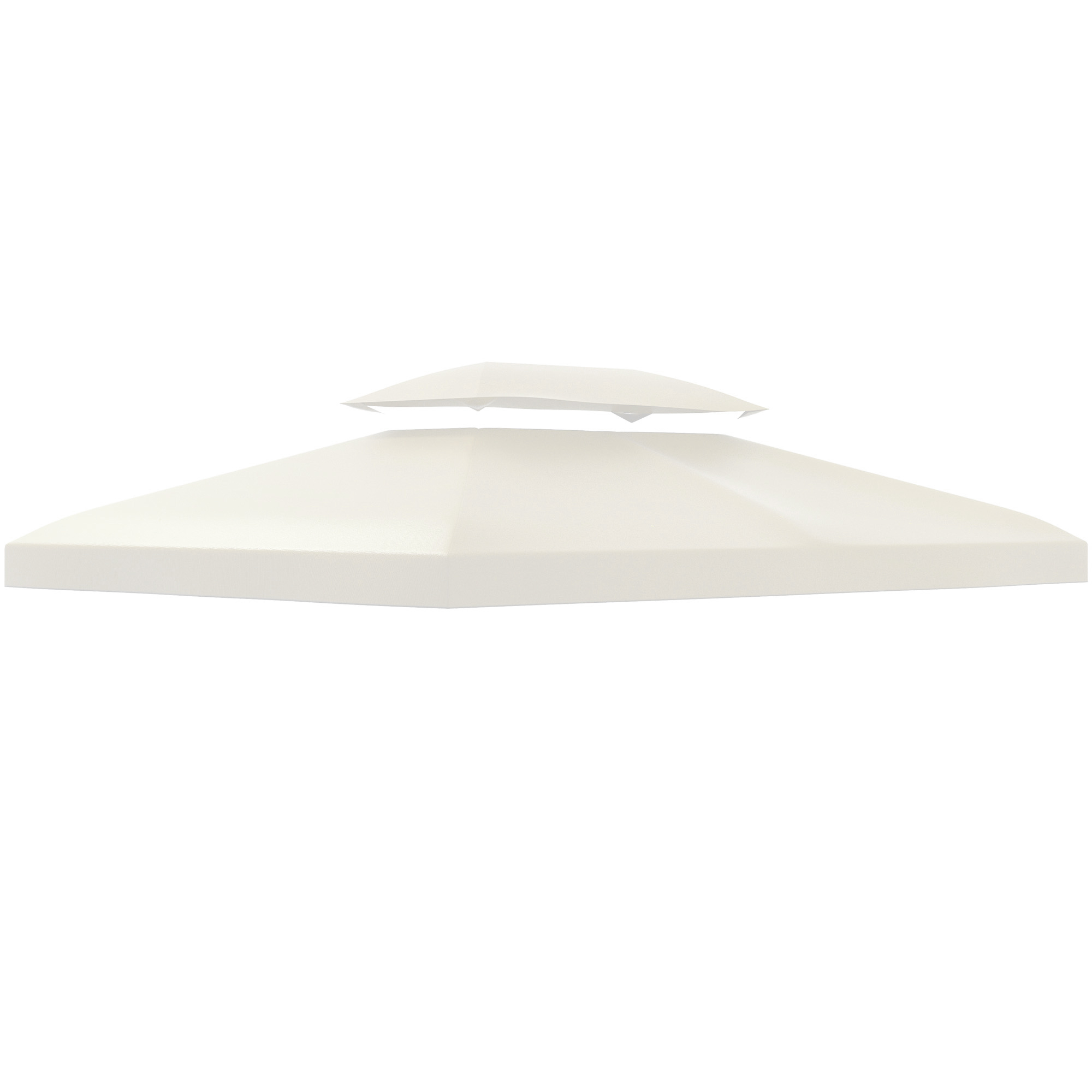 Outsunny Copertura per Gazebo da Giardino Tetto Sostitutivo Anti-UV Impermeabile in Poliestere 3x4m Beige