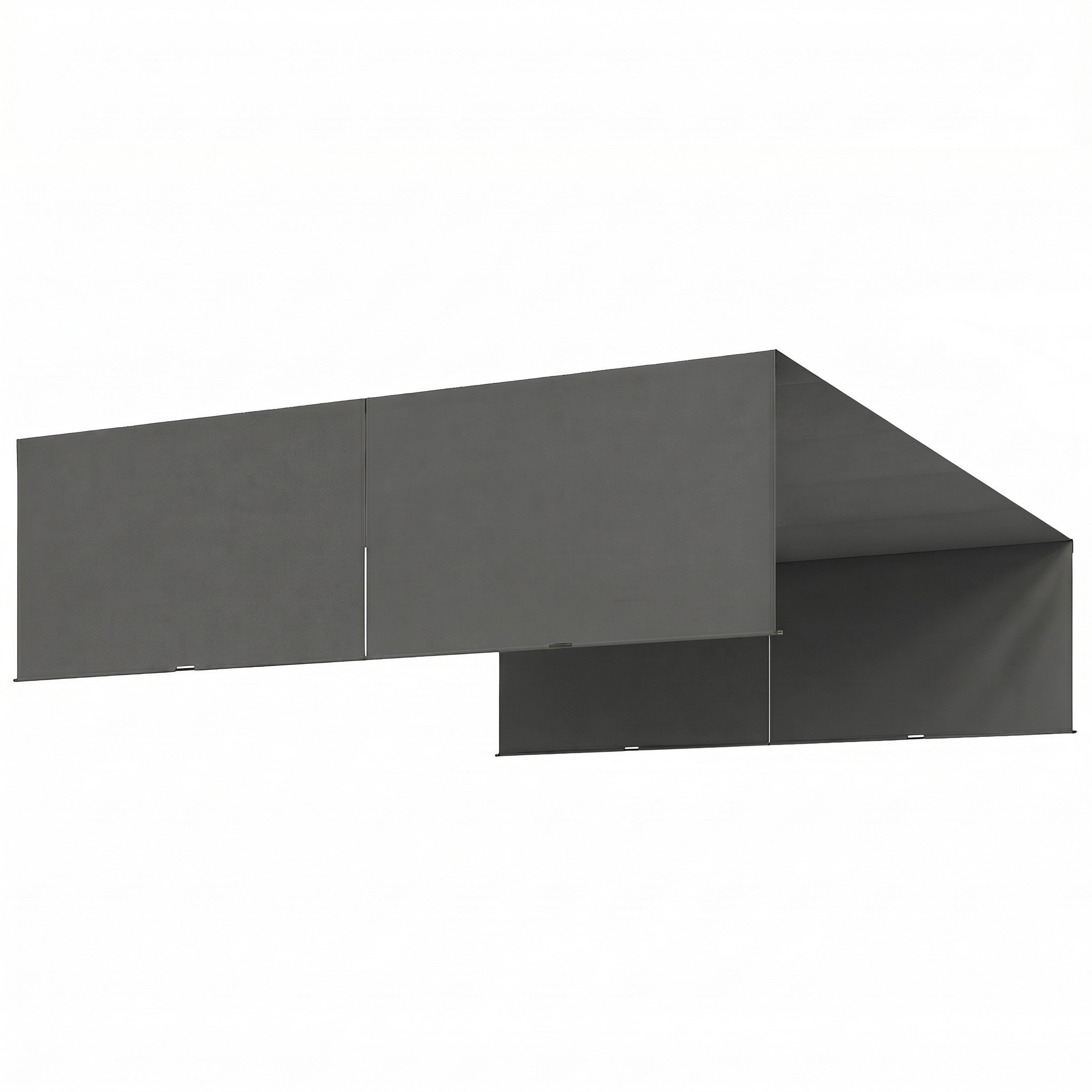 Outsunny Copertura per Gazebo Pergola 3x3 m in Poliestere con Tasche e Cinghie, 488x122 cm, Grigio Carbone