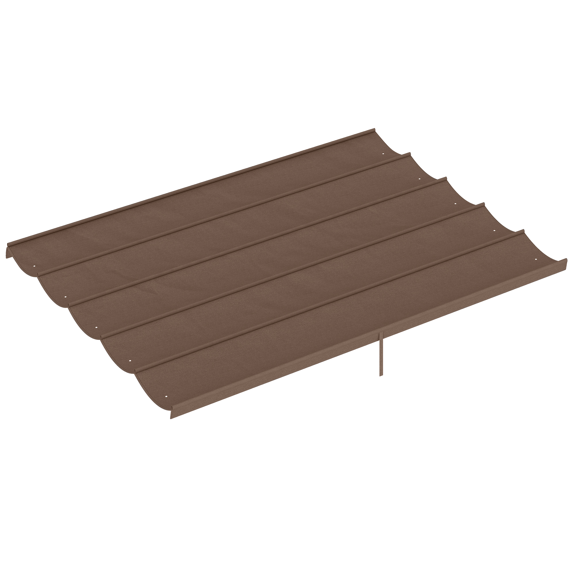 Outsunny Copertura per Gazebo Pergola 4x3 m in Poliestere Traspirante Caffè con 10 Fori di Drenaggio