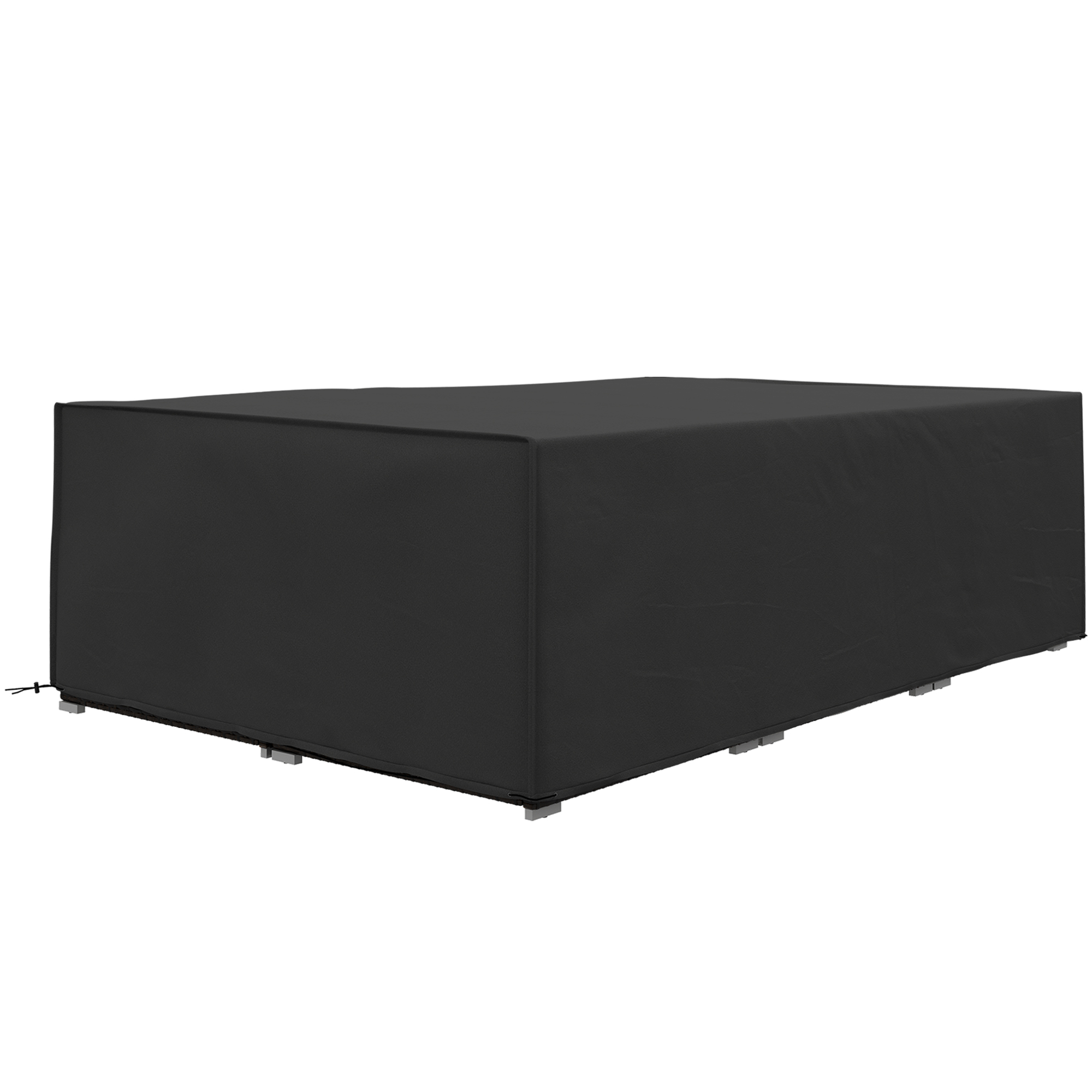 Outsunny Copertura per mobili da giardino in tessuto Oxford impermeabile anti-UV, 222 x 155 x 67 cm, Nero Aosom Italy