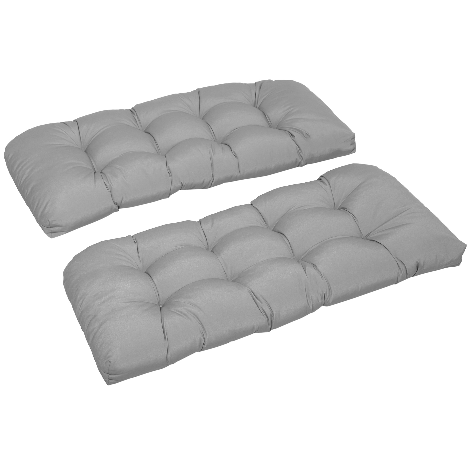 Outsunny Cuscino per Panca a 2 Posti per Interni ed Esterni con 8 Cuciture per Sedie Divani 110x48x8 cm Grigio Aosom Italy Outsunny Cuscino per Panca a 2 Posti per Interni ed Esterni con 8 Cuciture per Sedie Divani 110x48x8 cm Grigio Aosom Italy